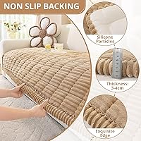 Vista 5 de Funda de sofá para perros, lavable, funda de sofá para mascotas, funda de sofá modular suave y mullida en forma de L, protector grueso apto