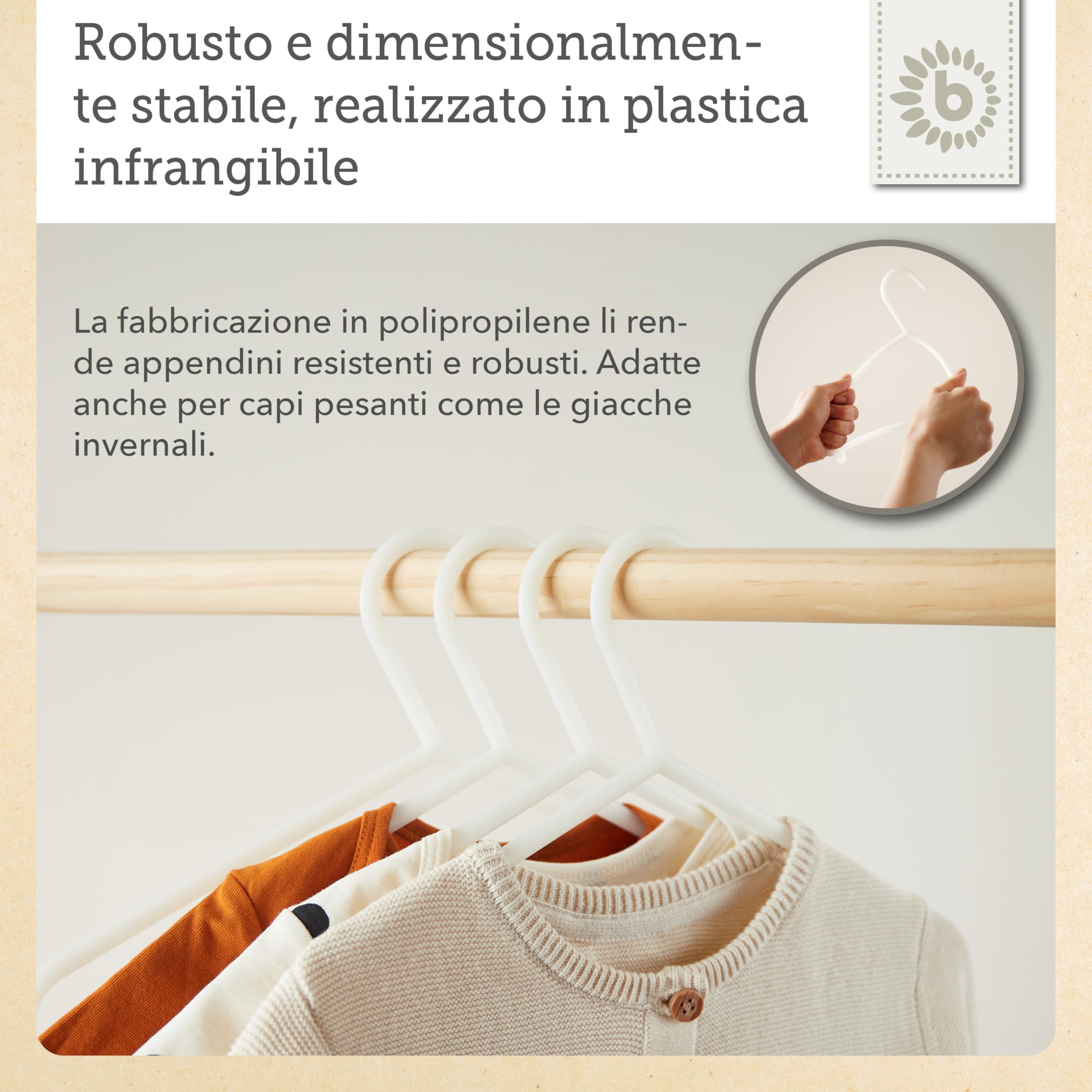 Appendiabiti Bambini Bieco - 32 Pezzi Gialli - Per Armadio E Viaggi - Foto 10