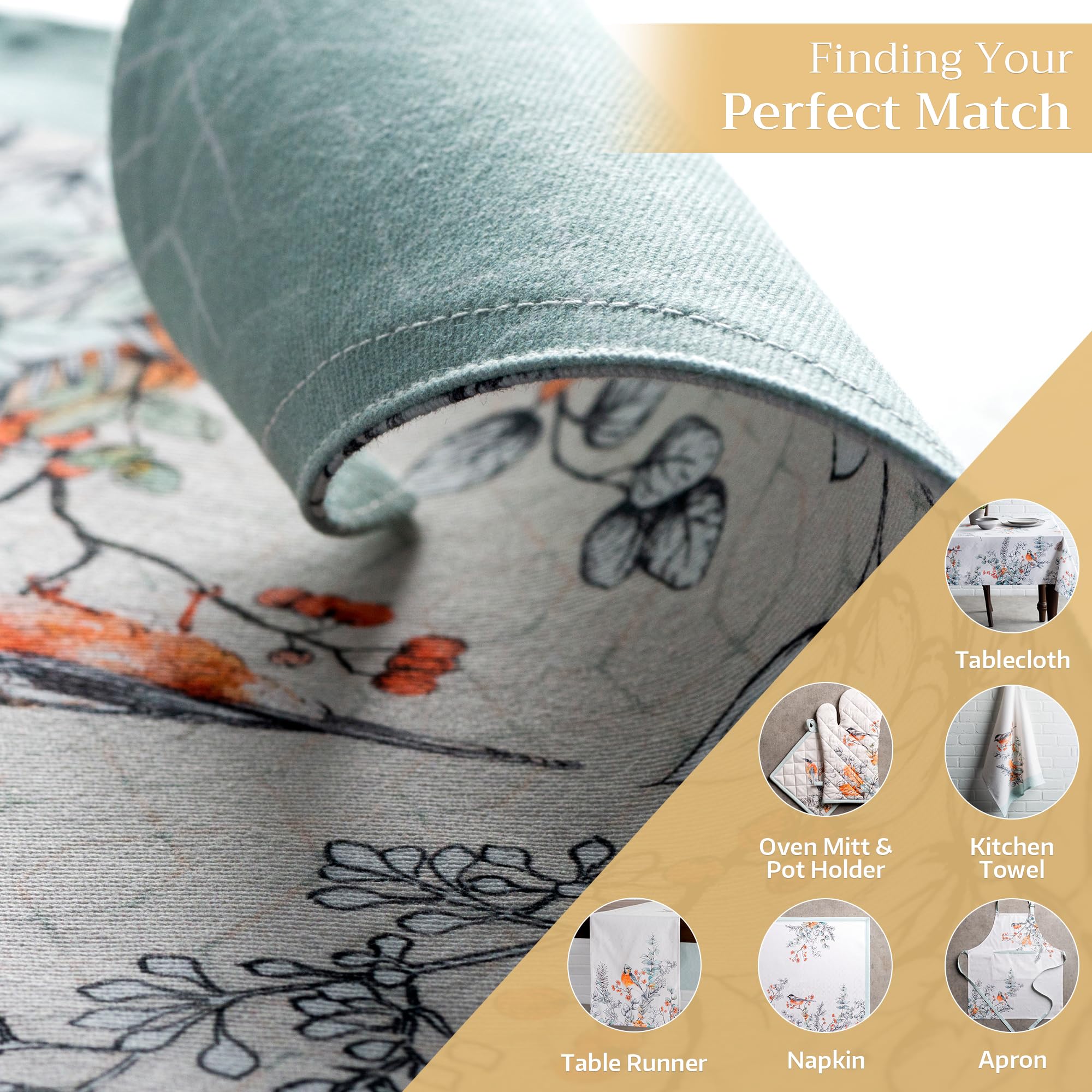 Maison d'Hermine Whitish Shabby Chique Juego de 4 manteles Individuales 100% algodón para la Mesa de Comedor | Cocina | Boda | La Vida Cotidiana | Acción de Gracias/Navidad (33CM x 48CM) Día Madre