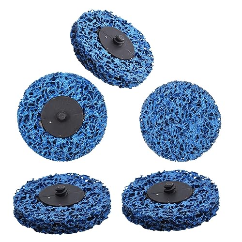 Miniatura 3 de kimllier 5 unidades de 3 pulgadas de cambio rápido fácil de tirar discos de pelar rueda de limpieza R tipo R rueda de limpieza de óxido apto para