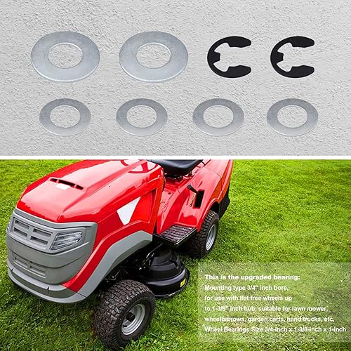 Miniatura 6 de 532009040 9040H Kit de conversión de buje de rueda delantera a rodamiento para Craftsman Poulan AYP Husqvarna 532124959 121748X 121749X 1200029 -