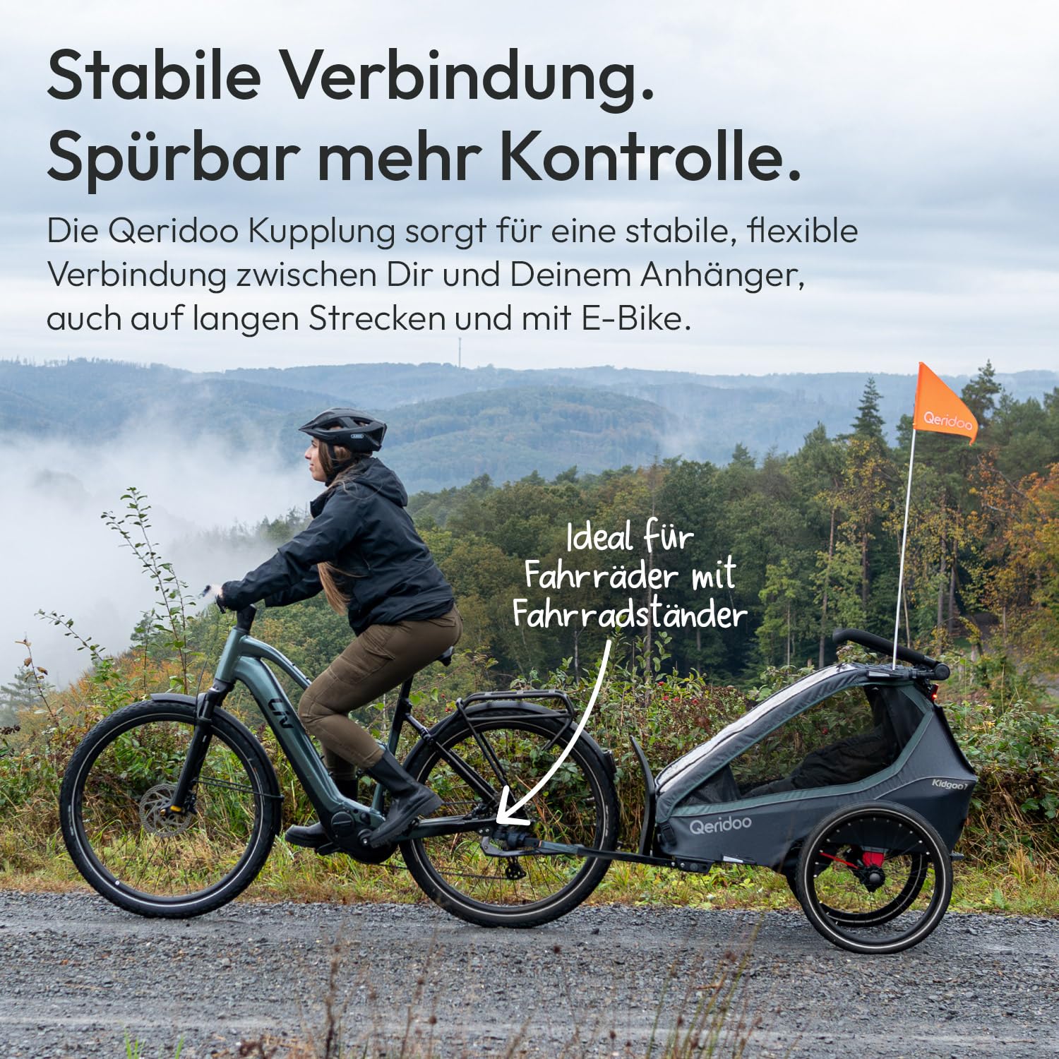 BARRE D'ATTELAGE CONNECTEUR de liaison remorque de vélo noire pour