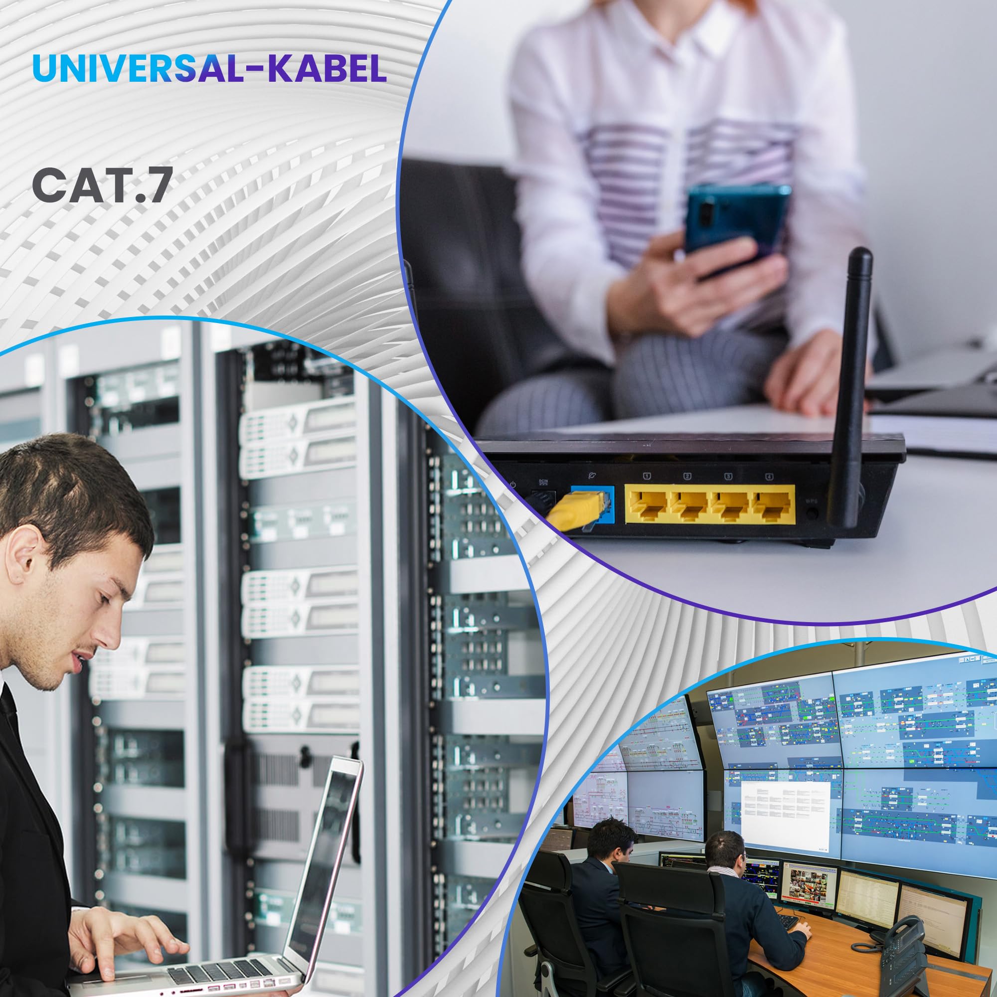 EXTRALINK CAT7 Verlegekabel 25m S/FTP Kupfer 10 Gbit 600 MHz PoE++ LAN | CAT7 Verlegekabel 25m Indoor: S/FTP doppelt geschirmt, reines Kupfer 24 AWG, 10 Gbit/s bei 600 MHz, PoE++ für LAN und CCTV