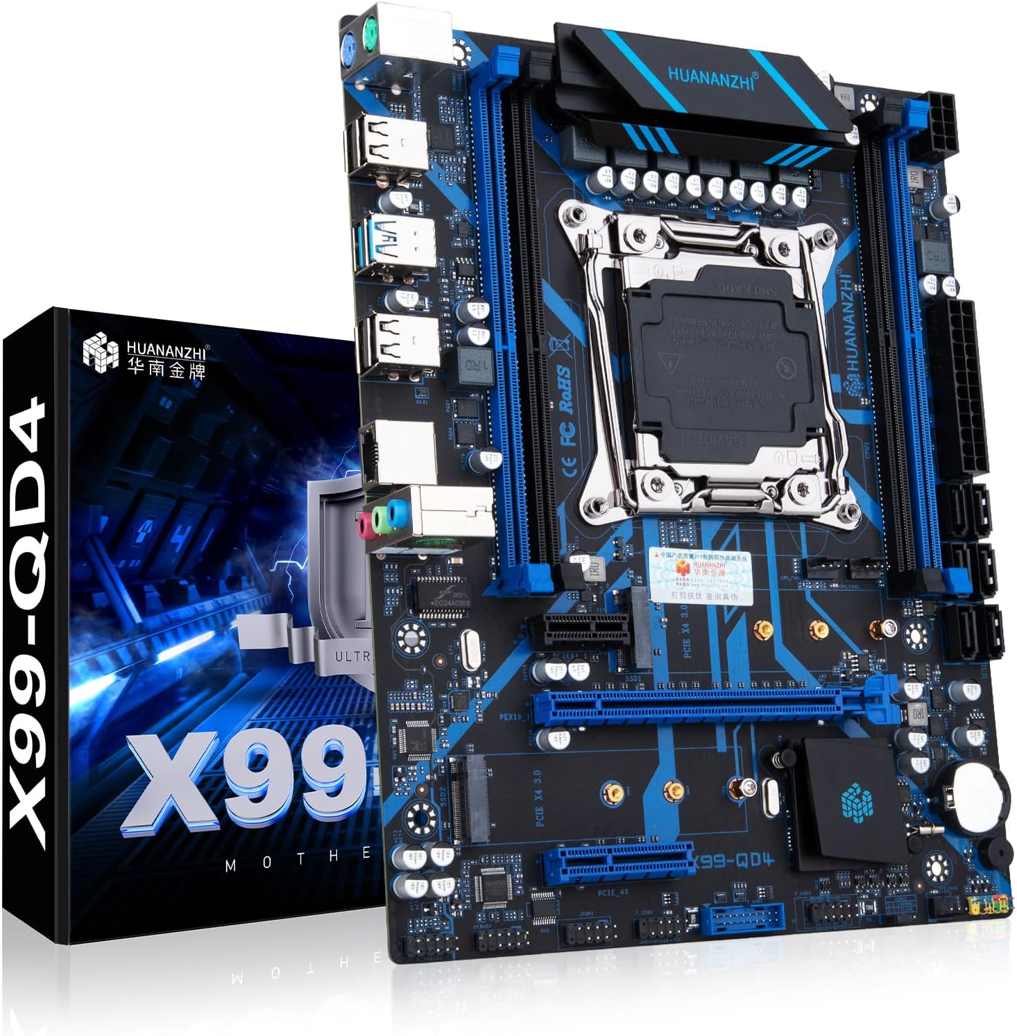 Amazon.com: HUANANZHI LGA 2011-3 XEON X99-QD4 Motherboard Comprehensive ...