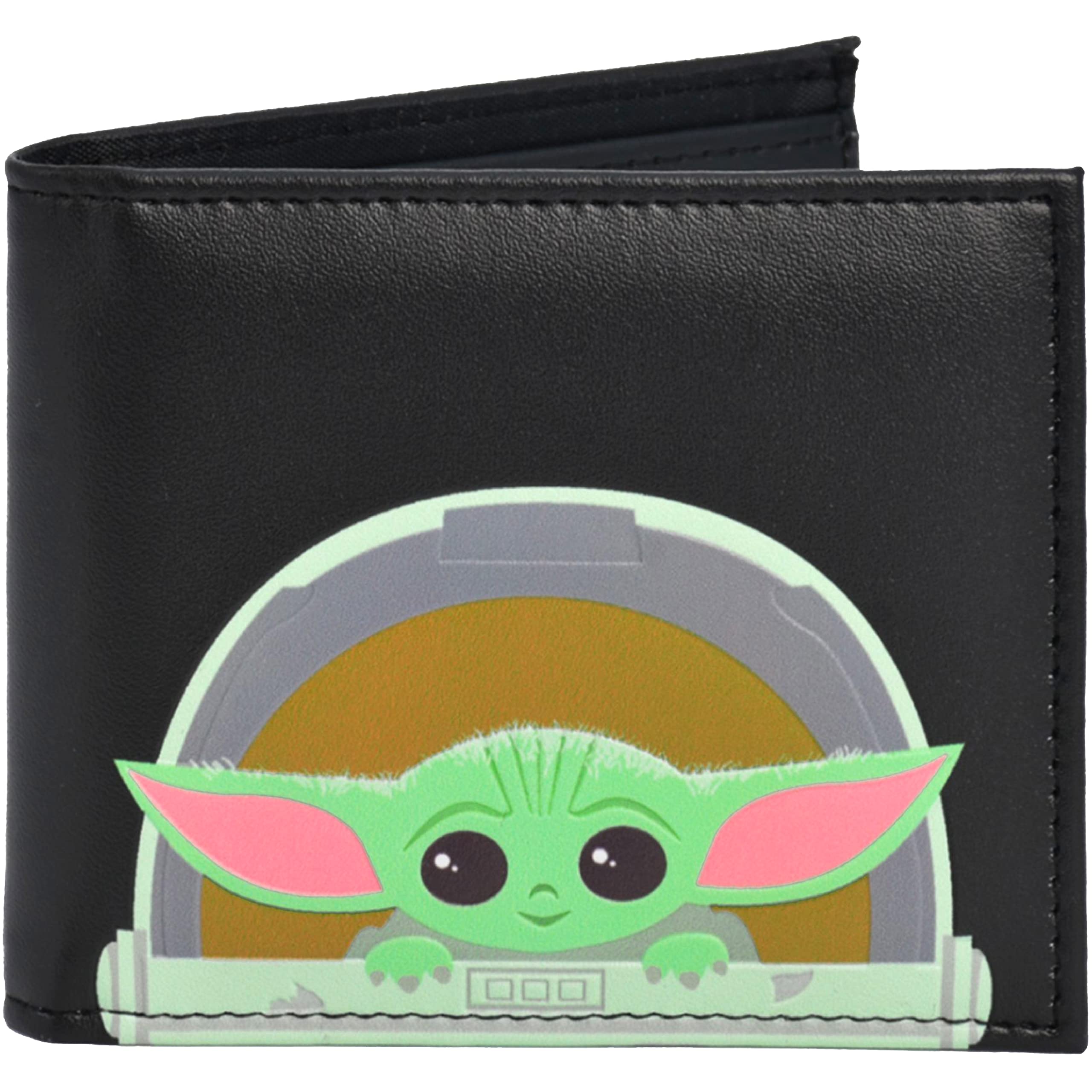 Concept One Star Wars Grogu Wallet, The Mandalorian The Child Slim Bifold Wallet with Decorative Tin Case