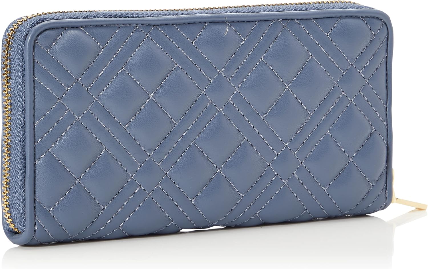 Love Moschino PORTAF.Quilted PU, Portafogli Donna, Blu Denim, Unica Love Moschino PORTAF.Quilted PU, Portafogli Donna, Blu Denim, Unica