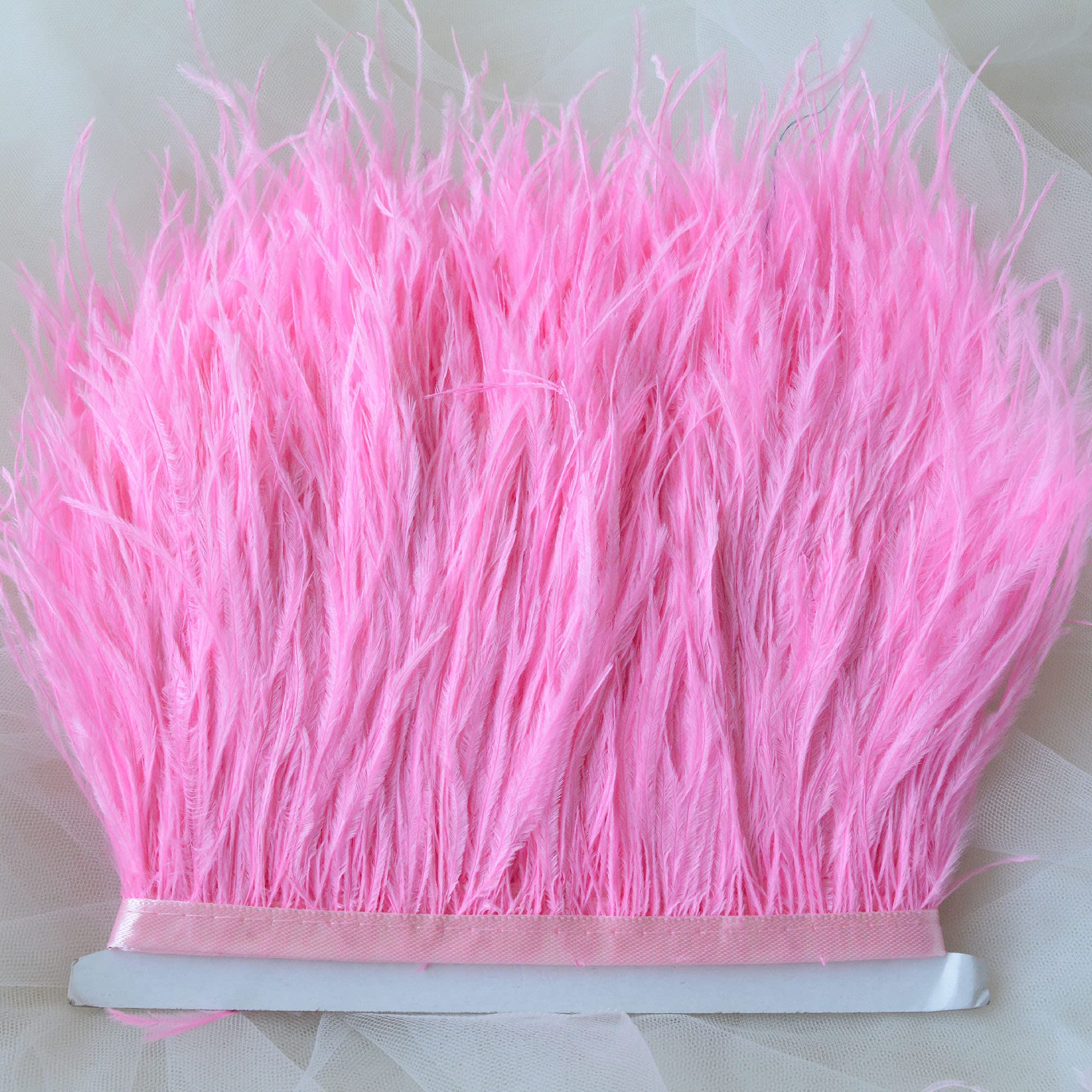 36 Colours Ostrich Feather Fringe Trim Fluffy Ostrich Plumes for Millinery Fascinator Craft Dress Making Pack of 1 Meter