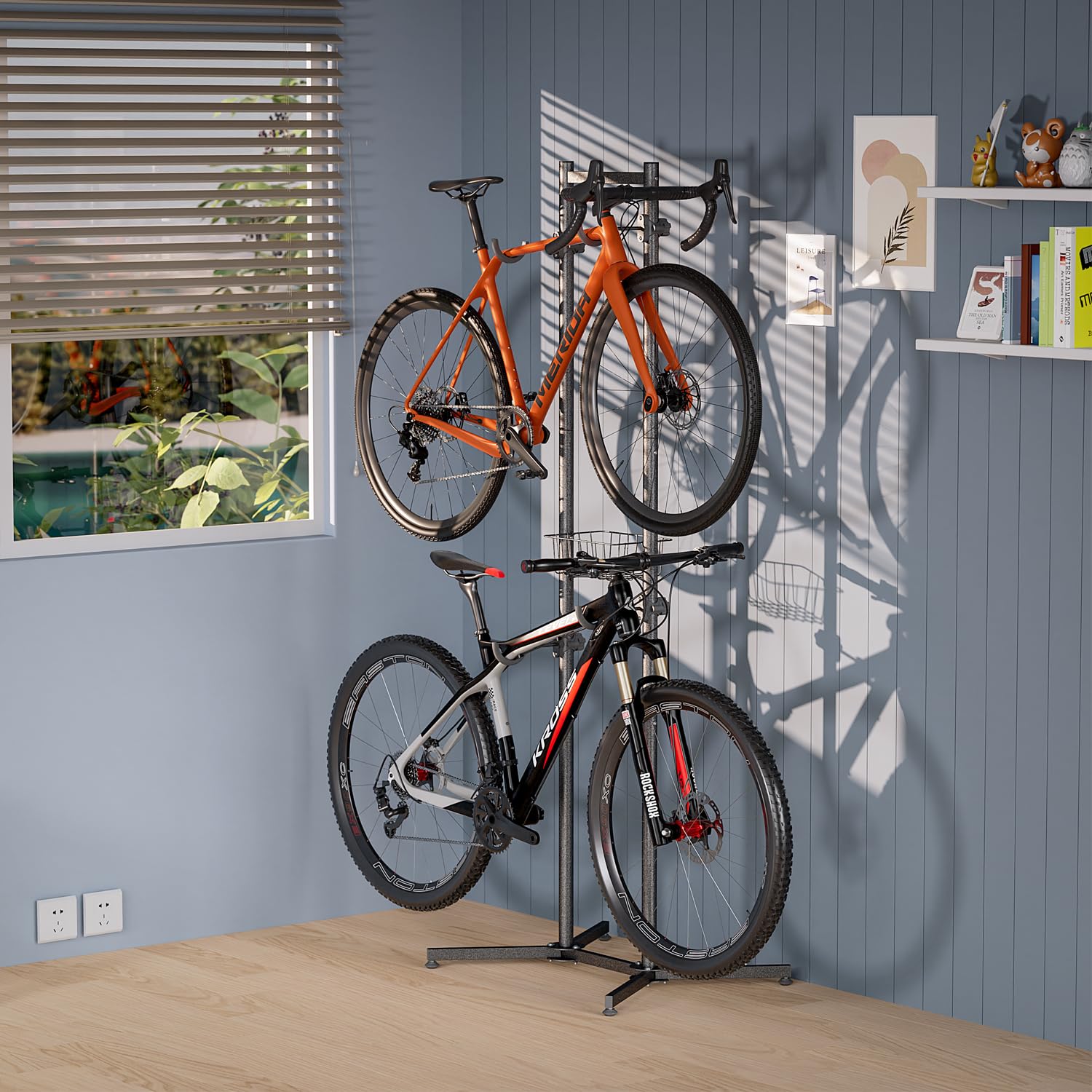 CXWXC Support de vélo pour 2/4 vélos - Charge maximale : 50 kg - Support de vélo pour l'intérieur et Le Garage - Rangement en Plein air