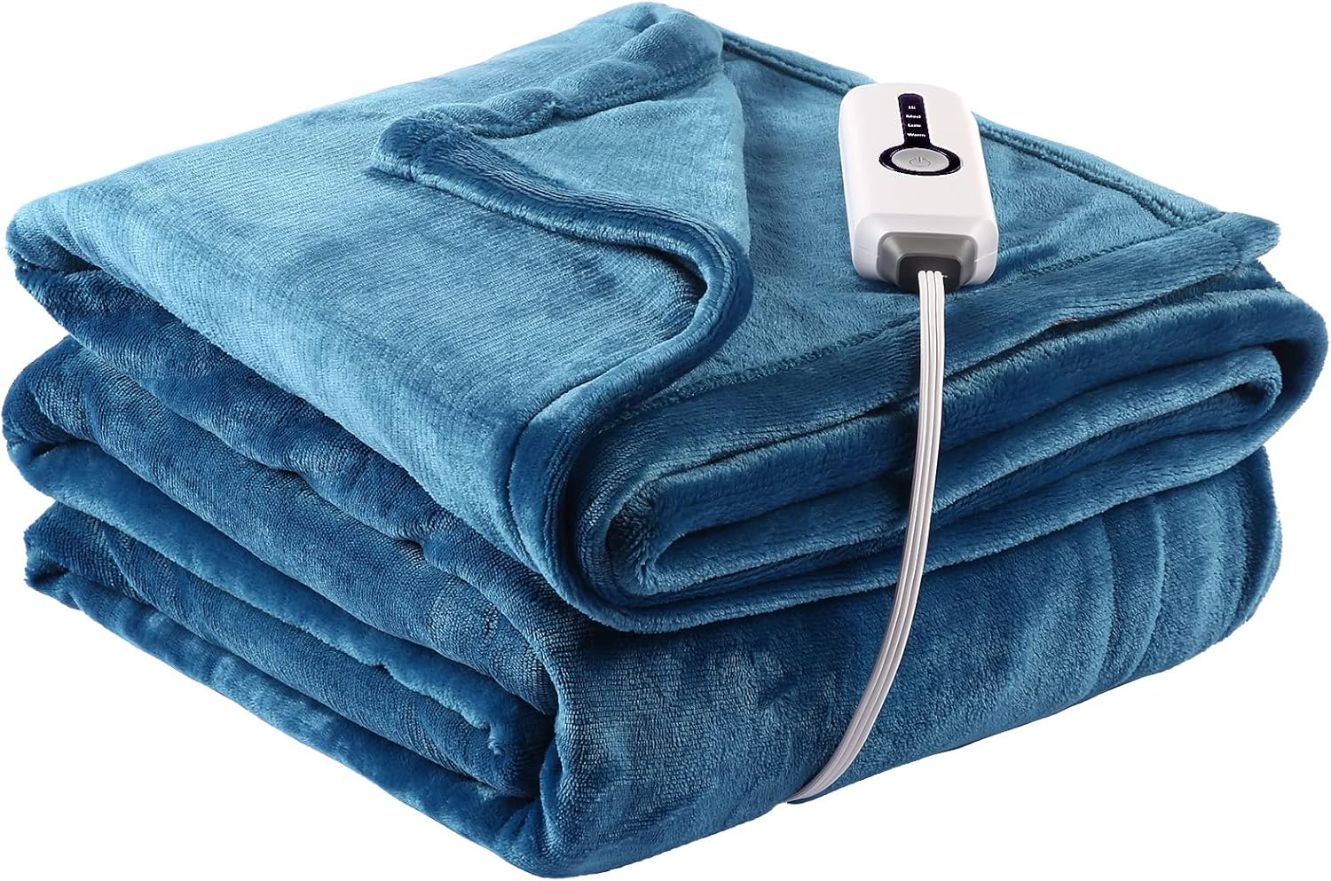 Electric Blanket 62 x 84 Inches Heated Reversible Flannel Blanket Twin Size with 10 Hours Auto Off & 4 Temperature Levels Fast Heating and ETL Certification, Home Office Use & Machine Washable, Teal : Everything Else