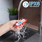 GLVSAE Instant Read Meat Thermometer – 1-2 Sec Response, IPX6 Waterproof with 5.1" Probe & Backlit LCD for BBQ, Candy, Deep Fry, Baking – Digital Food Grill Gauge (°F/°C)