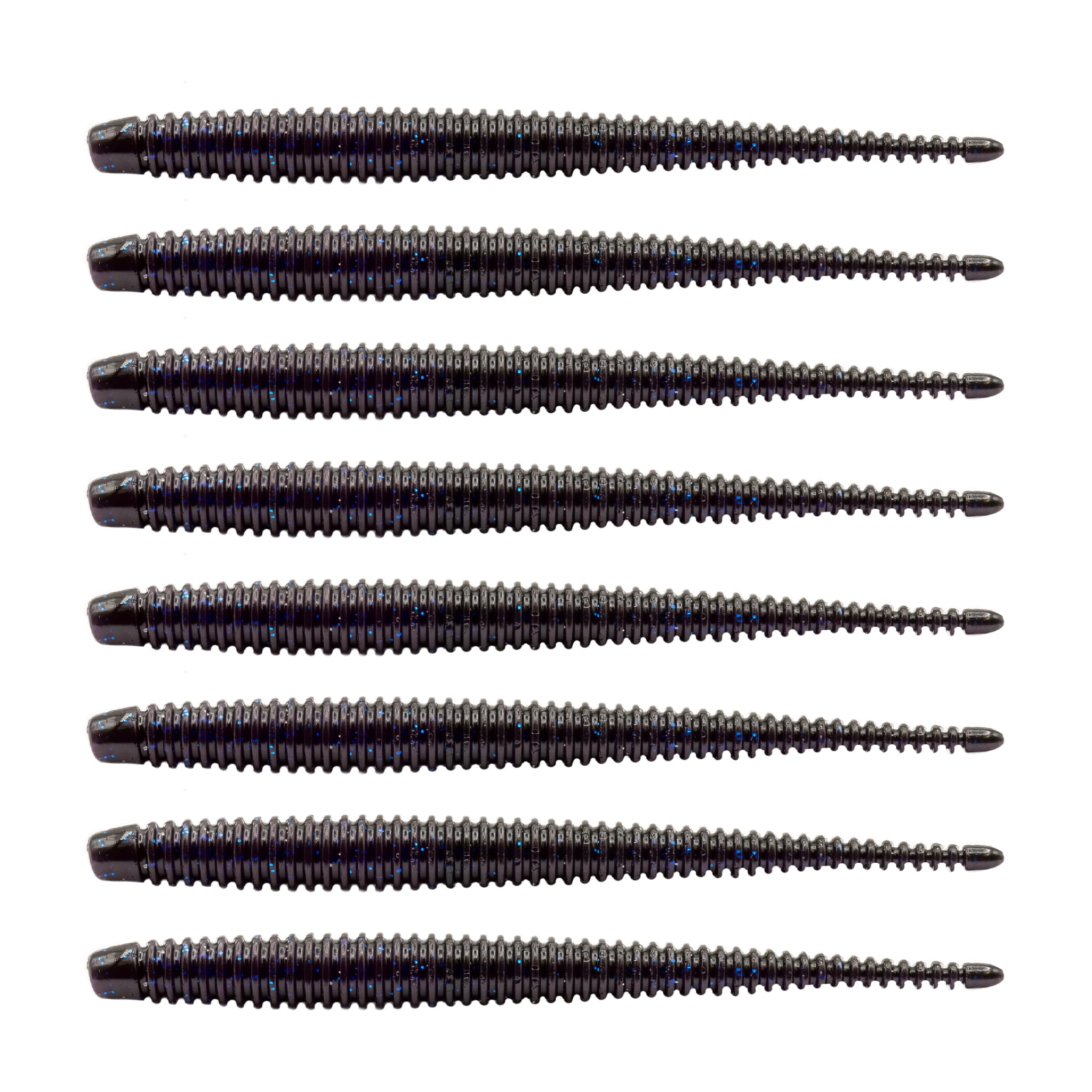 6th Sense – Bamboosa 5.3" – Soft Plastic Stick Worm – Bass Fishing – Ribbed Body Perfect for Neko, Texas, and Other Finesse Rigs (8 per Pack)