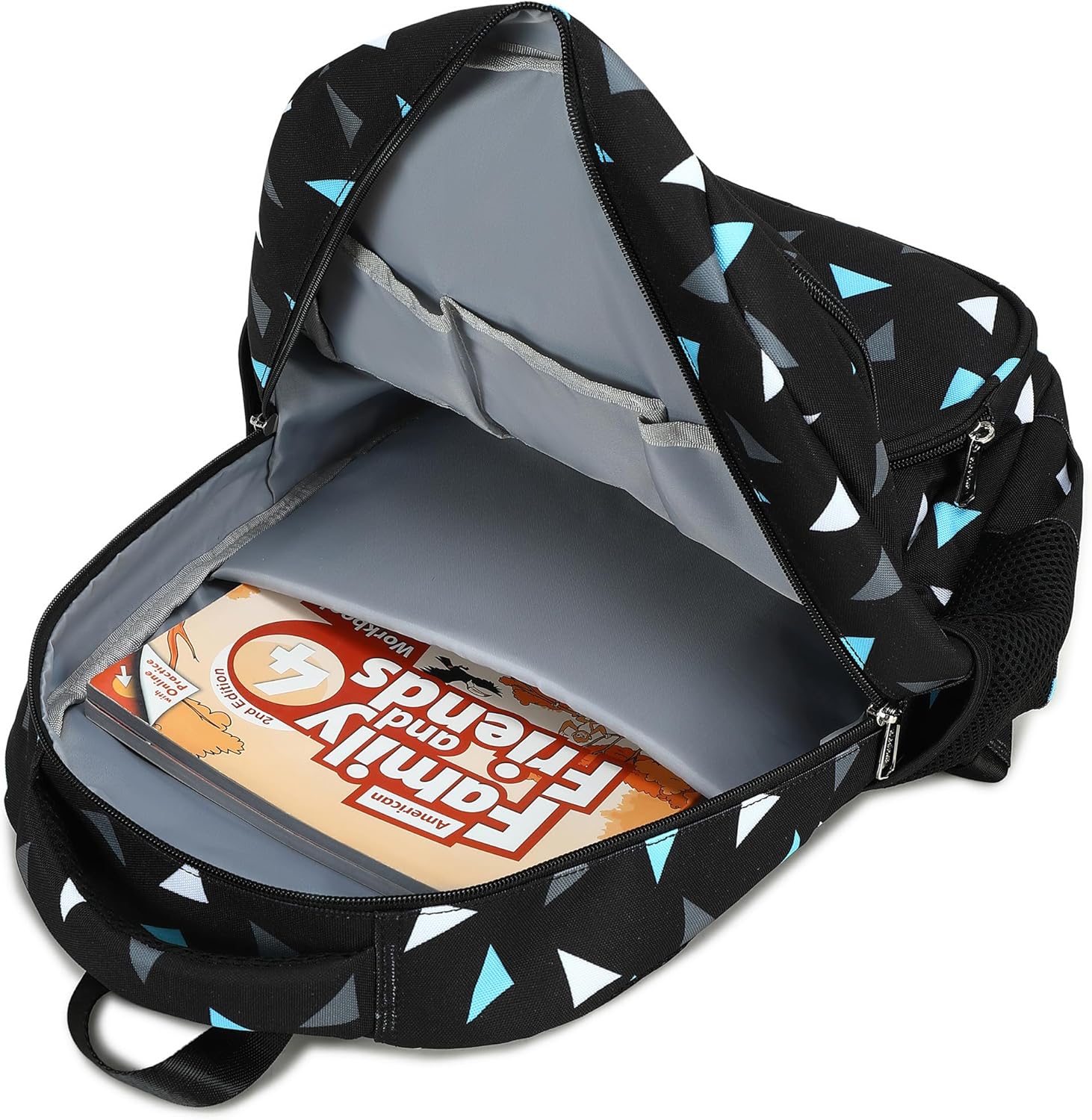 abshoo Lightweight Kids Backpack For School Boys Bookbag Kindergarten Elementary School Bags (Geometry Black)