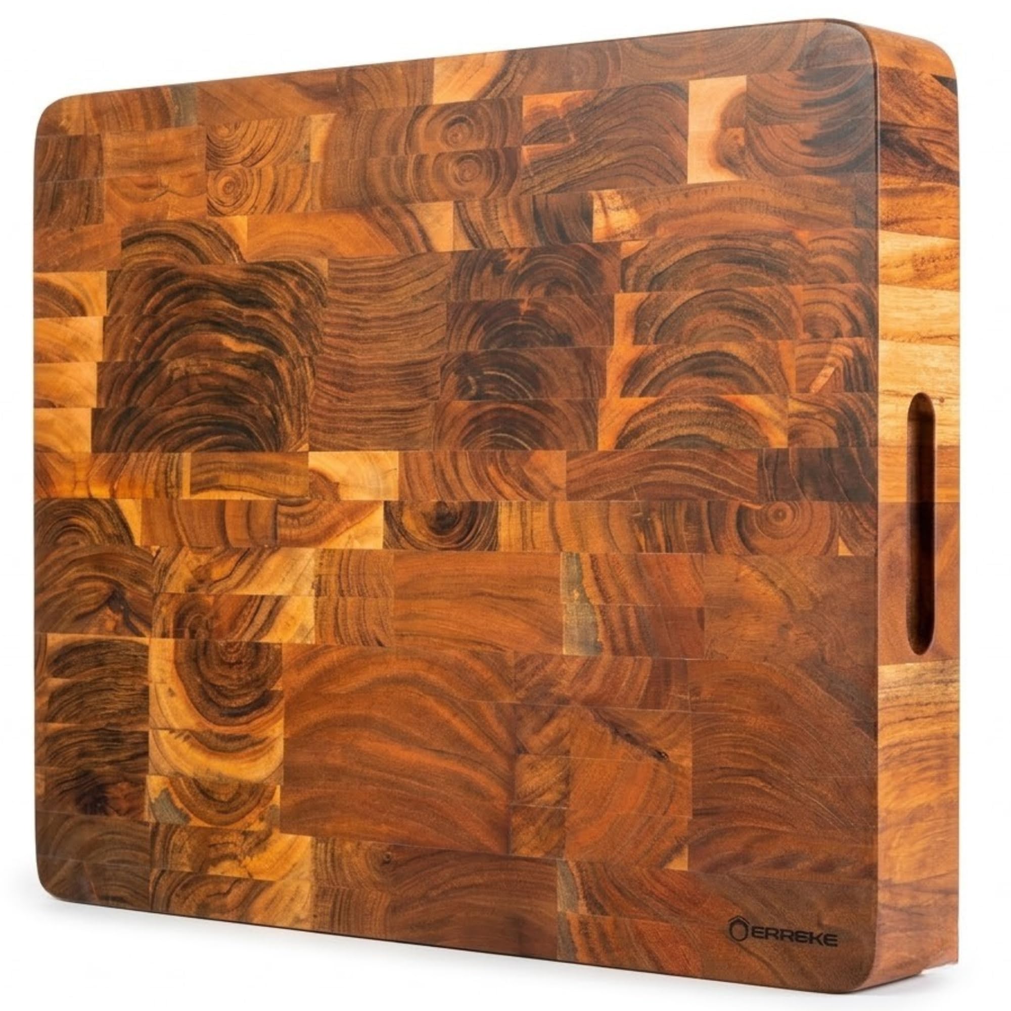 Erreke Deska z Naturalnego Drewna Akacjowego End Grain, 46x46x7,5 cm