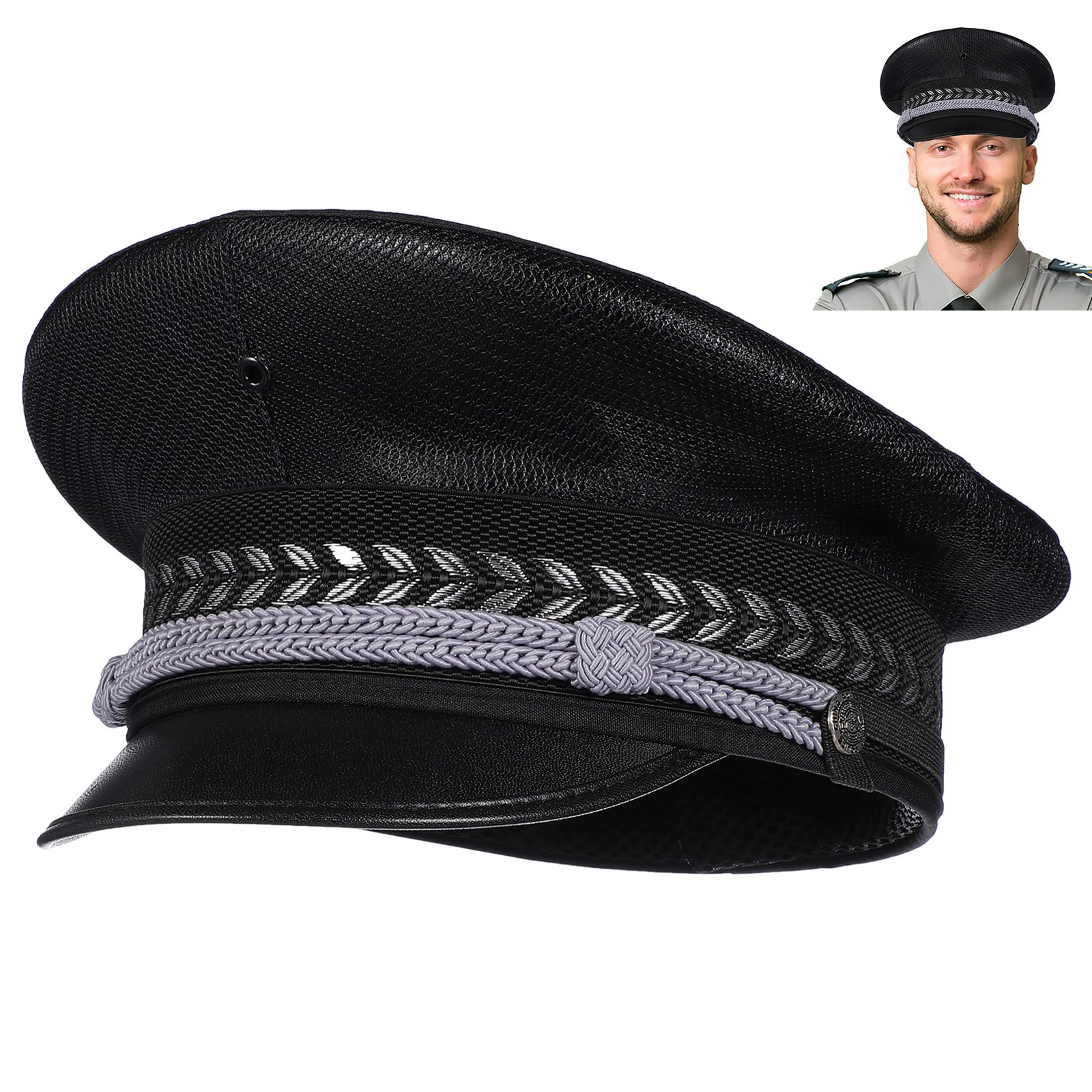 Artibetter Cappello in Cotone Poliestere Nero a Tesa Larga per Palco