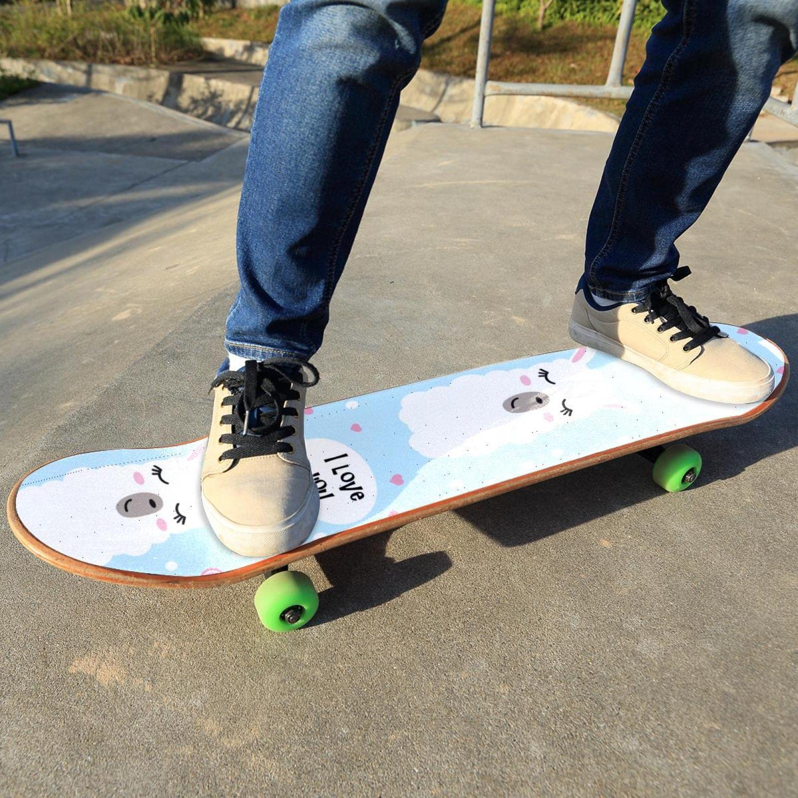 Lambs Lot de 2 feuilles de papier abrasif pour planche de skateboard et longboard