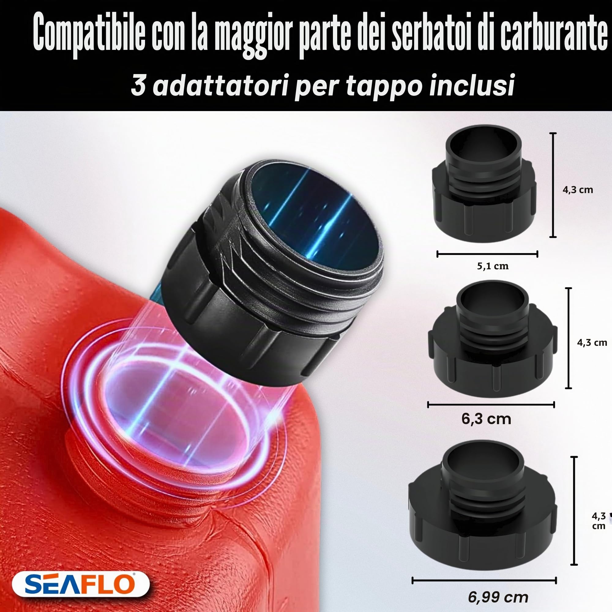SEAFLO 552135 Pompa di TRASFERIMENTO AUTONOMA per Carburante, Olio, Acqua, Adblue, 9L/MIN