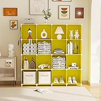 Vista 2 de AWTATOS Organizador de almacenamiento de cubos, estantes de cubos de almacenamiento, organizadores de armario de 16 cubos y almacenamiento