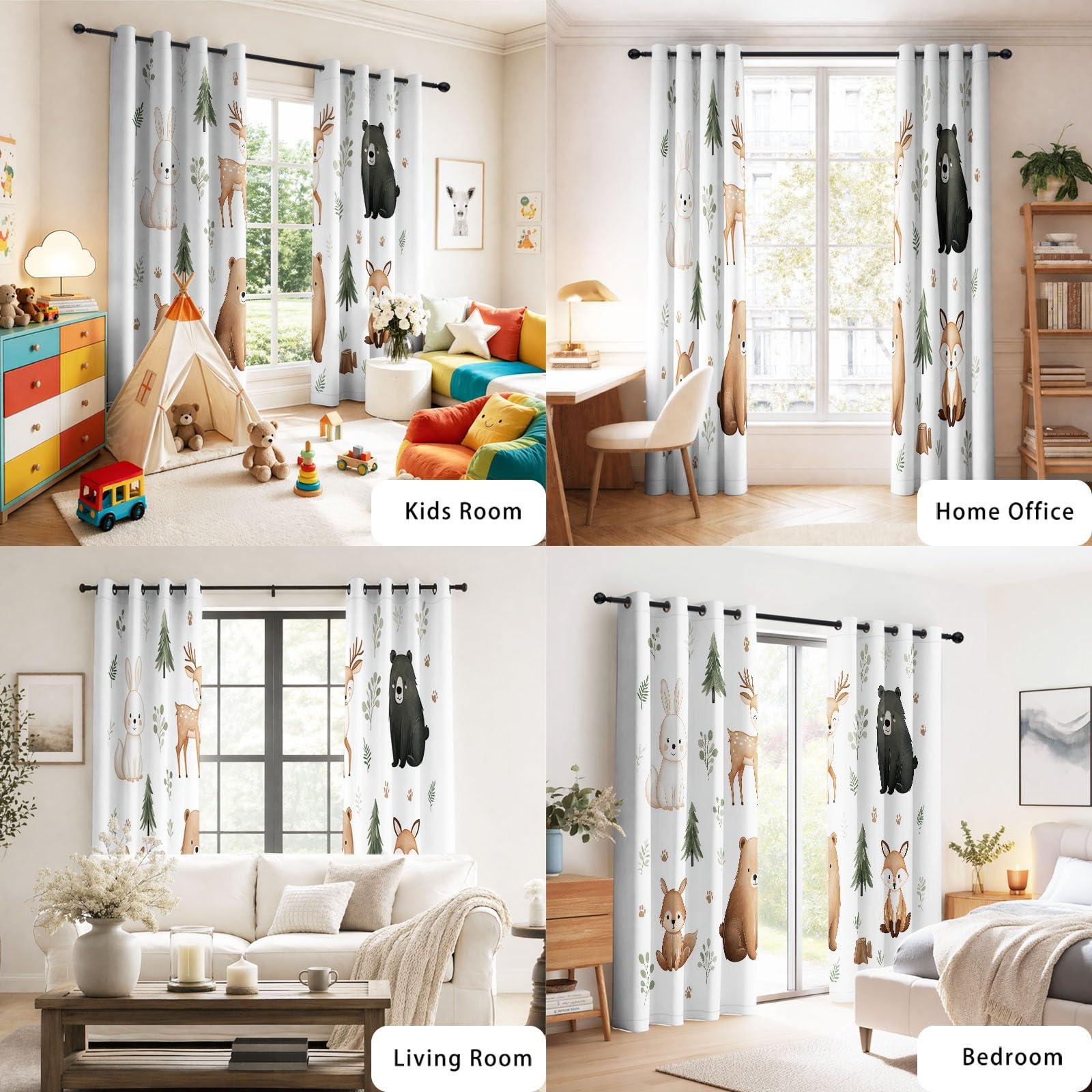 Generisch Cortinas y cortinas opacas de protección térmica Bosque de