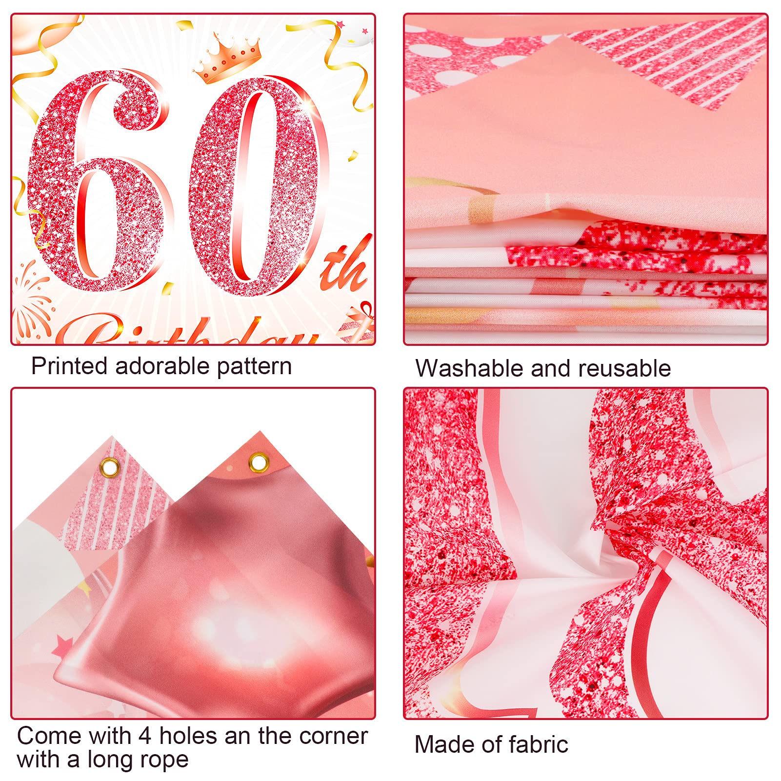 Noir Or 60 Anniversaire Décoration Pour Homme Femme