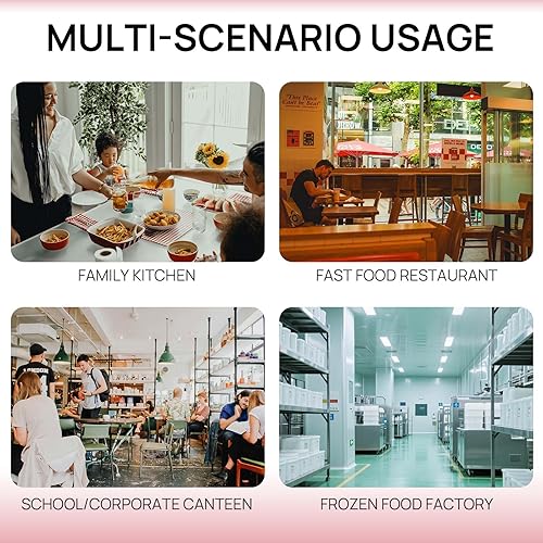 Miniatura 5 de Cortador comercial de papas fritas y cortador de verduras con 3 cuchillas de acero inoxidable - 38 pulgadas, 12 pulgadas, 14 pulgadas - Cortador de