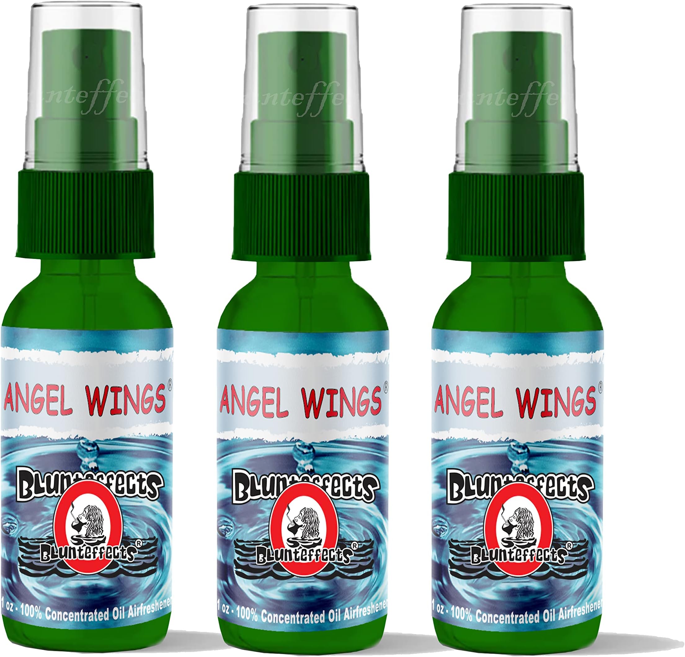Blunt Effects 100% concentrated Air Freshener Car/Home Oder Neutralizing Spray (3 Pack) [Choose The Scent] (Angel Wings)