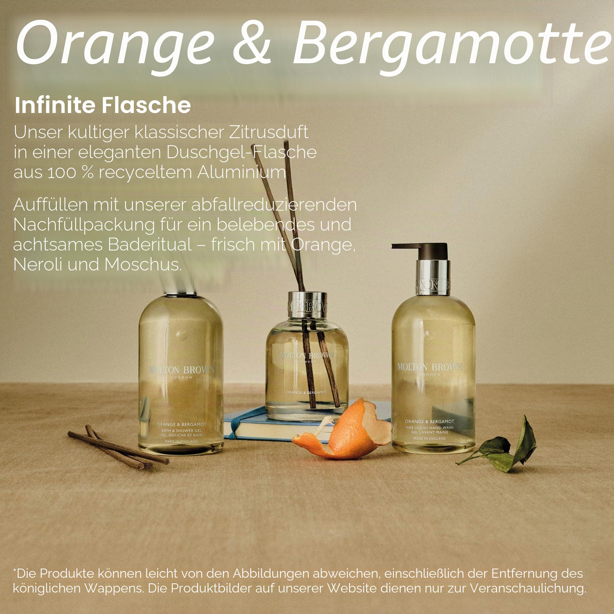 Molton Brown Orange & Bergamot Bade- und Duschgel Unendliche Flasche 400 ml