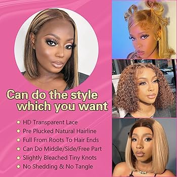 Amazon.com : Highlight Bob Wig Human Hair Ombre 13x4 Hd Lace Amazon.com : Highlight Bob Wig Human Hair Ombre 13x4 Hd Lace