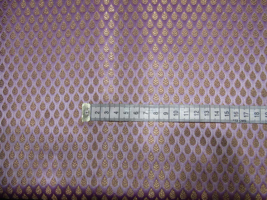 Amazon.com: Silk Brocade Fabric Lavender x Metallic Gold Motifs 44