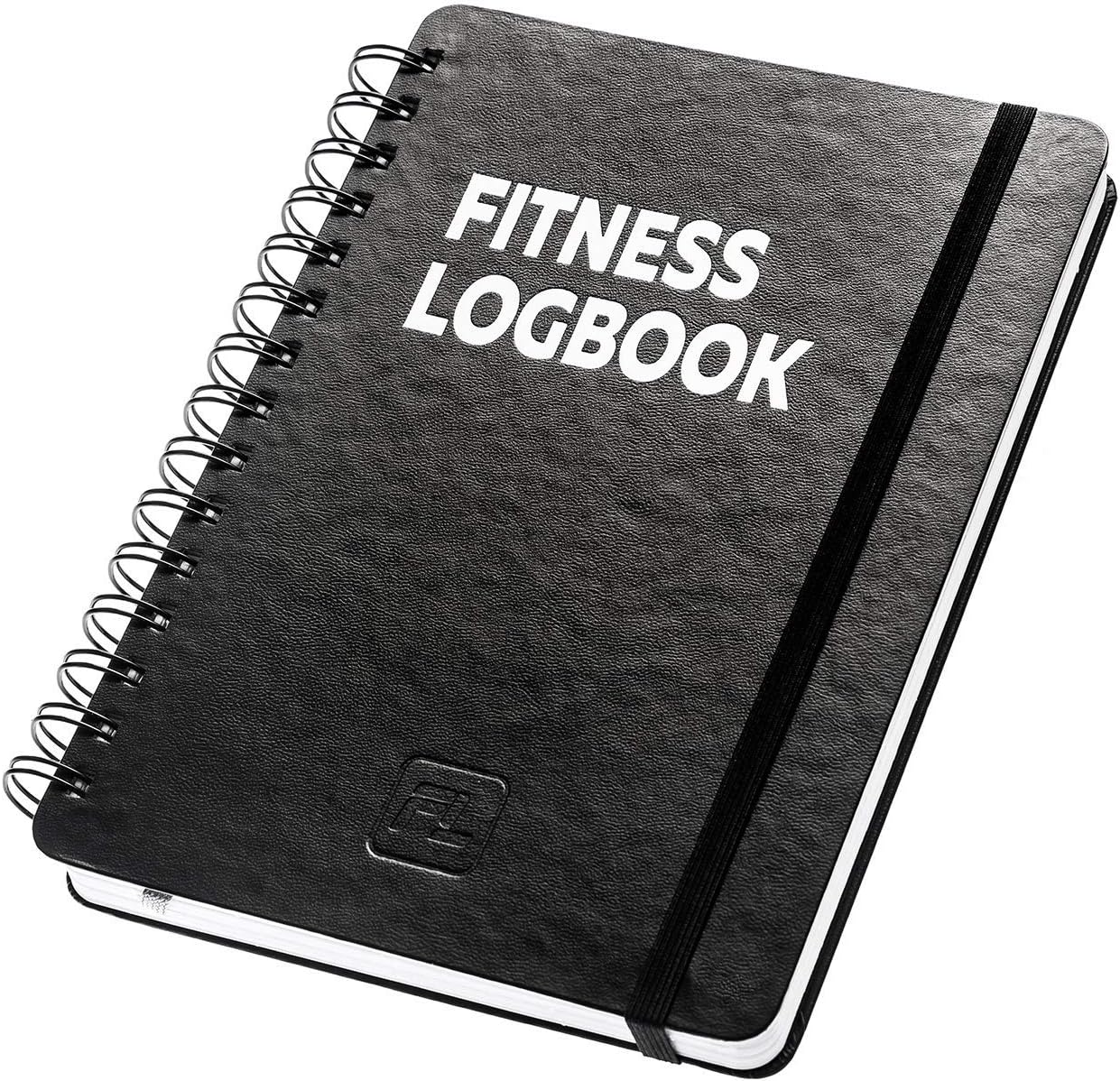 Fitness Logbook Hardcover Black - Round Corners