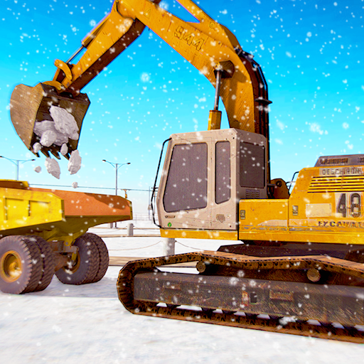 Winter Snow Plow Town Cleaning & Rescue Simulator Heavy Snow