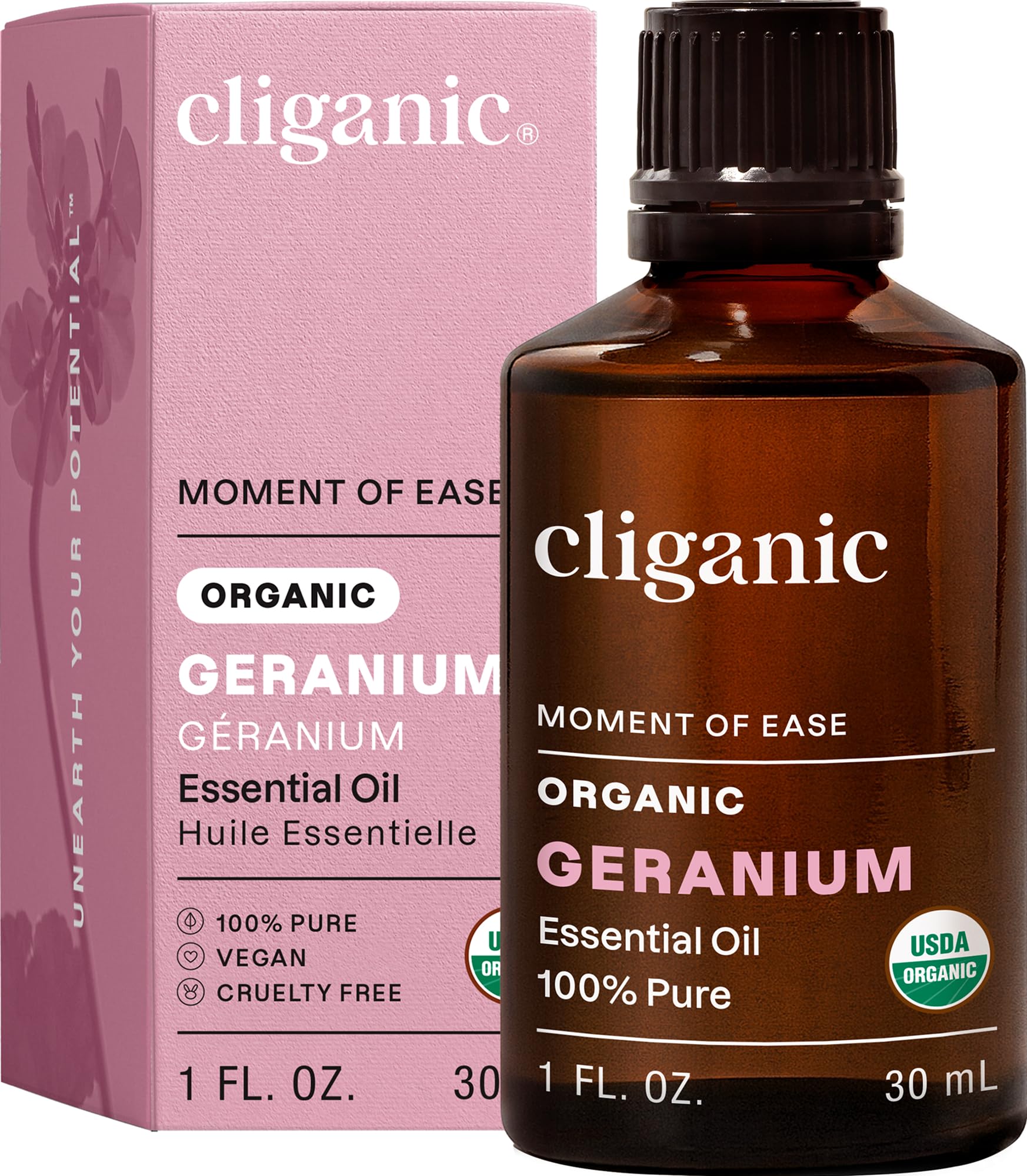 Cliganic Organic Geranium Essential Oil