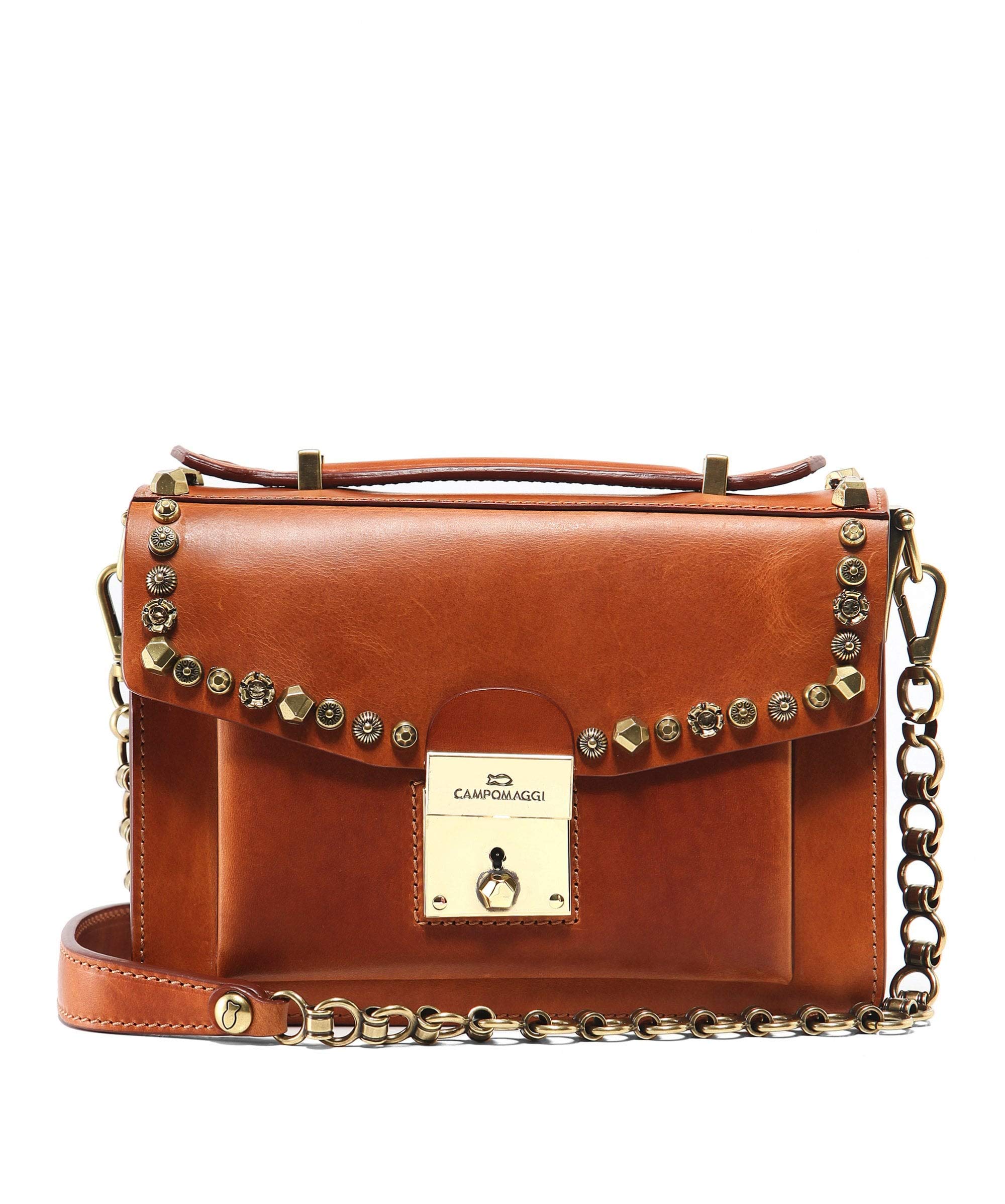 Campomaggi Women's Embellished Leather Shoulder Bag Black