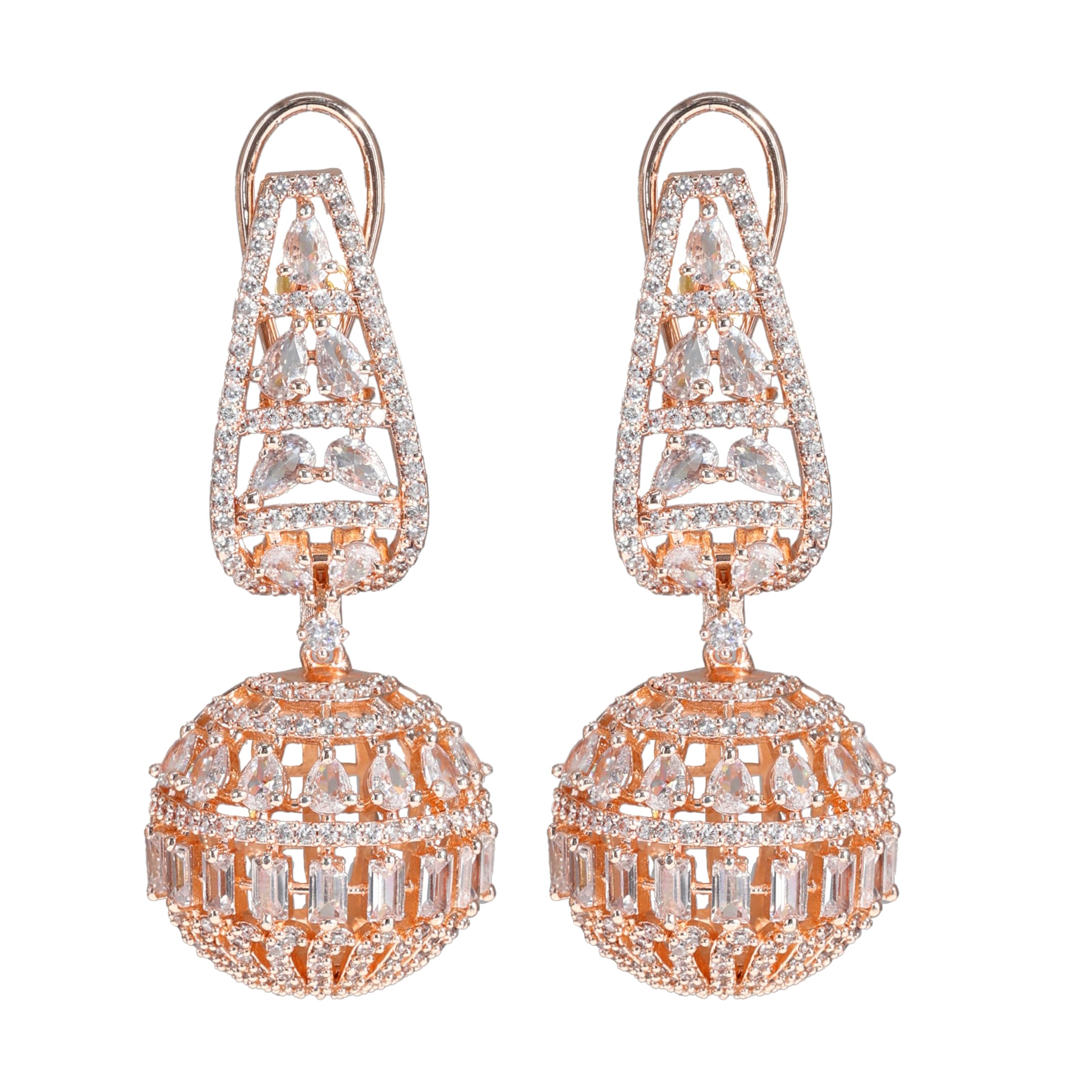 AD and saphhire ball drop dangle earrings-image-30
