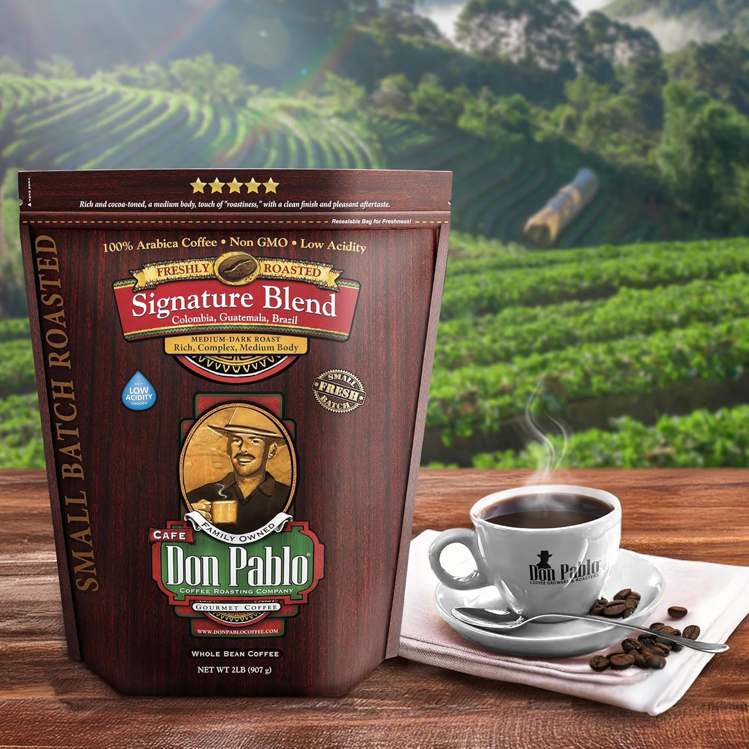 Don Pablo Gourmet Coffee - Blend - Medium Dark Roast - Whole