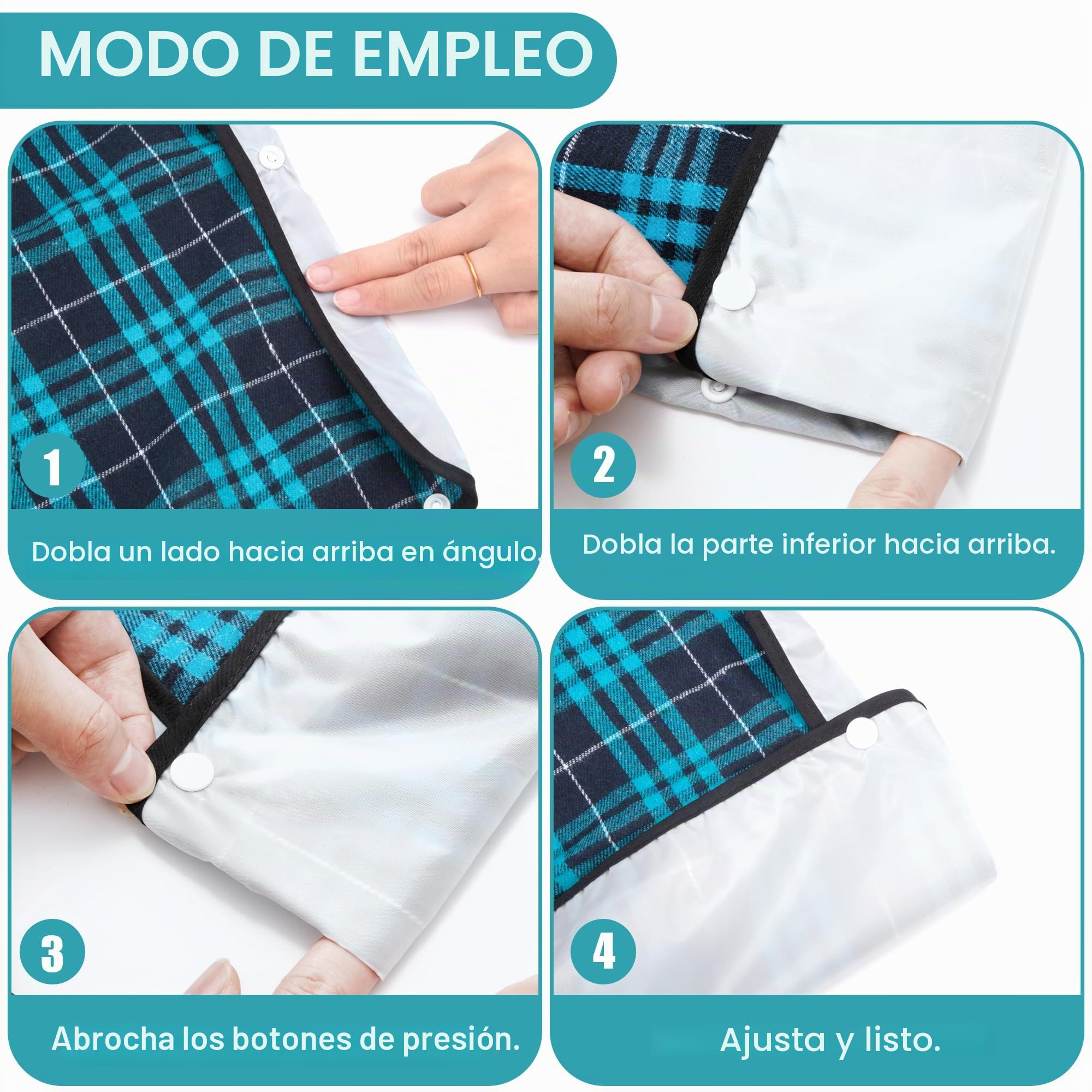 Baberos Lavables para Adultos, 3 Piezas Babero Impermeable Grande Protectores de Ropa, Reutilizables Baberos Personas Mayores, para Hombres Mujeres Ancianos y Discapacitados