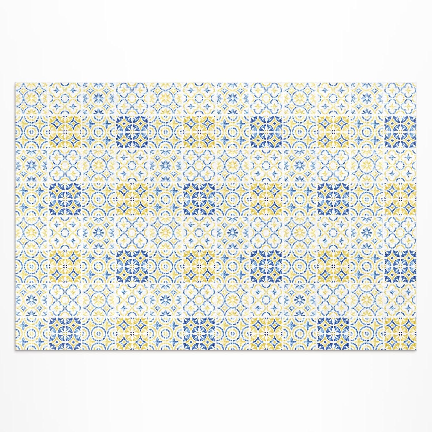 Tapis extérieur en PVC mosaïque espagnole pour décorer votre balcon et porche cet été