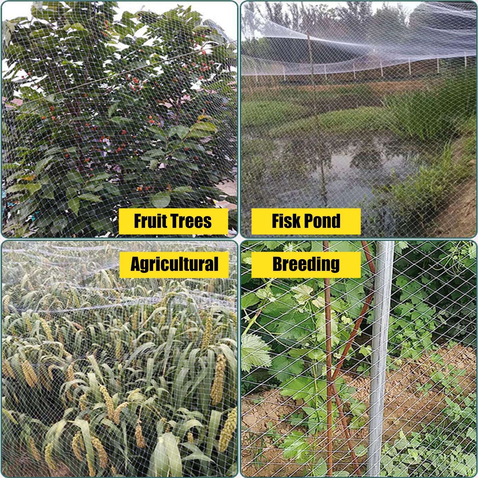 Rollo Malla Enrejado Valla para Jardin Gallinero Malla Antipájaros Para Jardín, Malla Antipájaros Comercial Para Plantas/árboles Frutales/ Fresas, Valla De Plástico Resistente Barrera Para Animales Bl