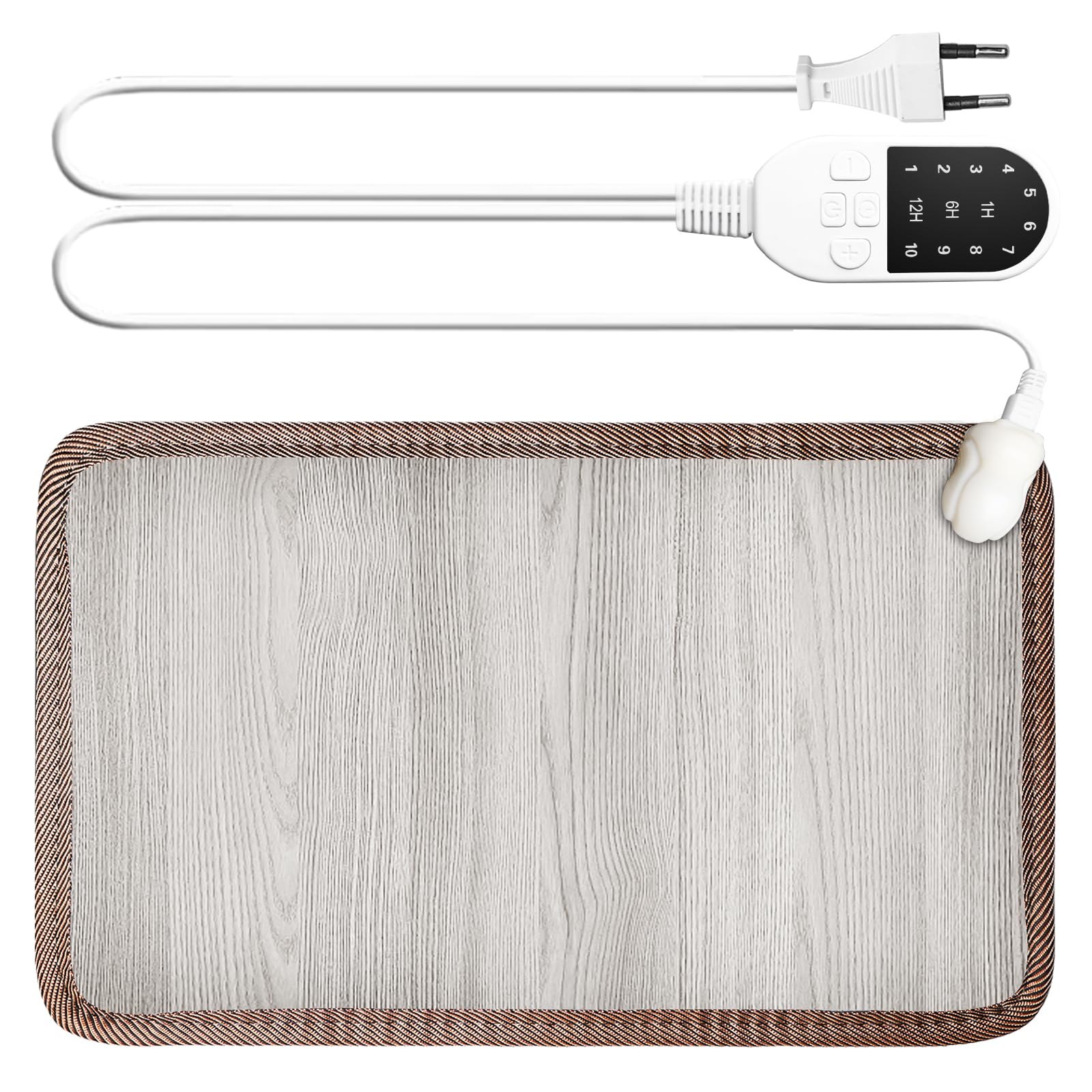 Elektryczny ogrzewacz do stóp: 30 x 50 cm, mata grzewcza z termostatem, podgrzewana mata podłogowa, 10 stopni ogrzewania, antypoślizgowy spód dywanu grzewczego, zapobiega powstawaniu zimnych stóp