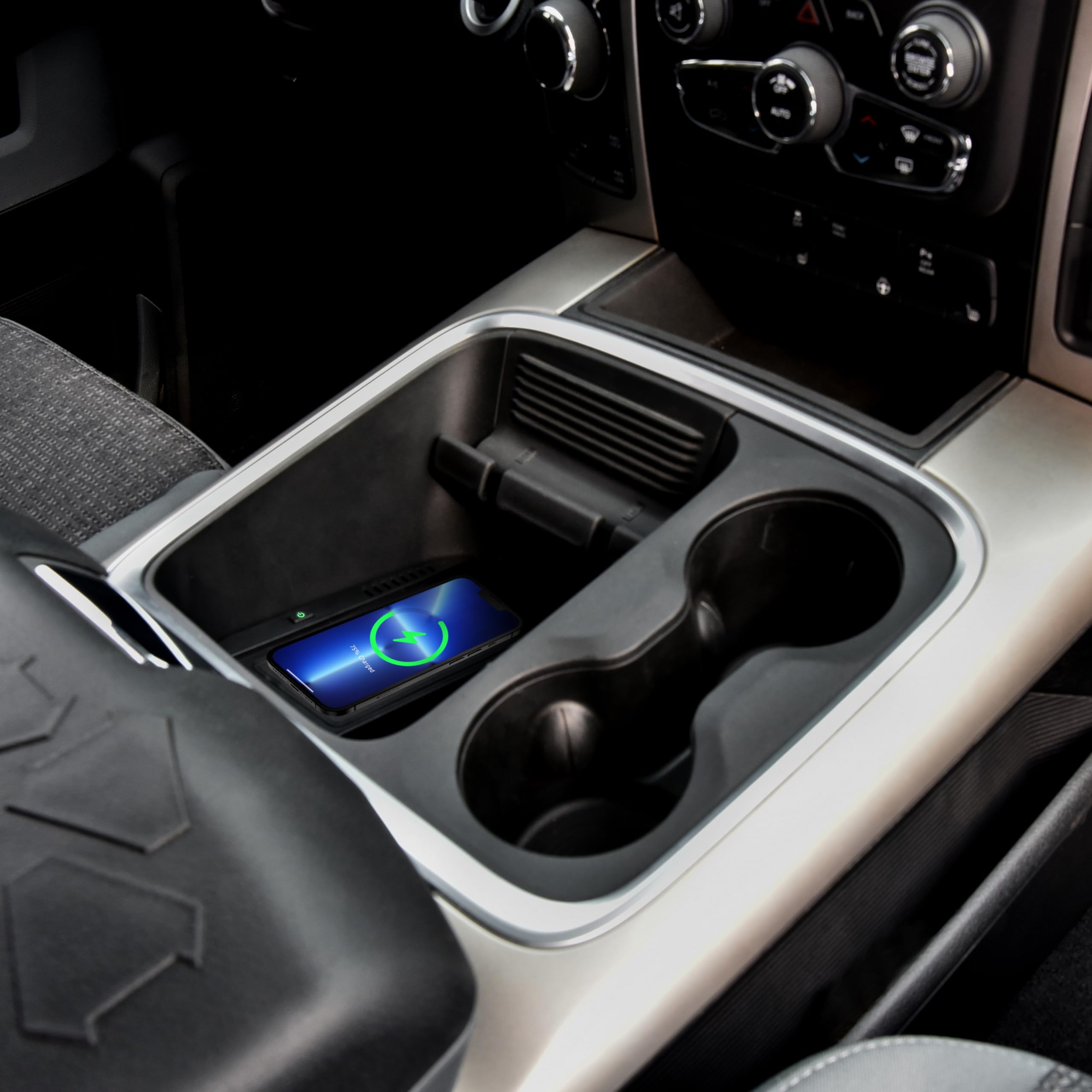 KEWISAUTO Car Wireless Charger for 2013-2015 Dodge Ram 1500, Center Console Charging Panel Phone Wireless Charger Pad for Dodge Ram 2500 2010-2015/3500 2011-2015 Accessorie