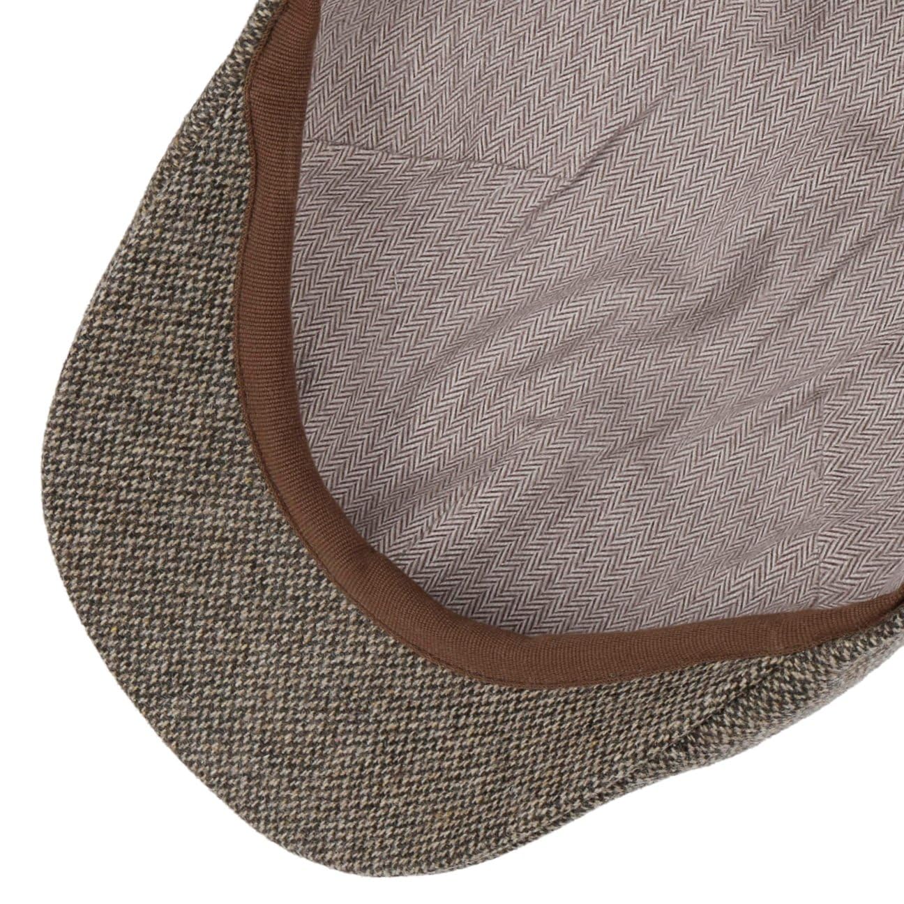 Stetson Texas Schirmmütze Flatcap Fischgrat Made in EU Herren Herbst