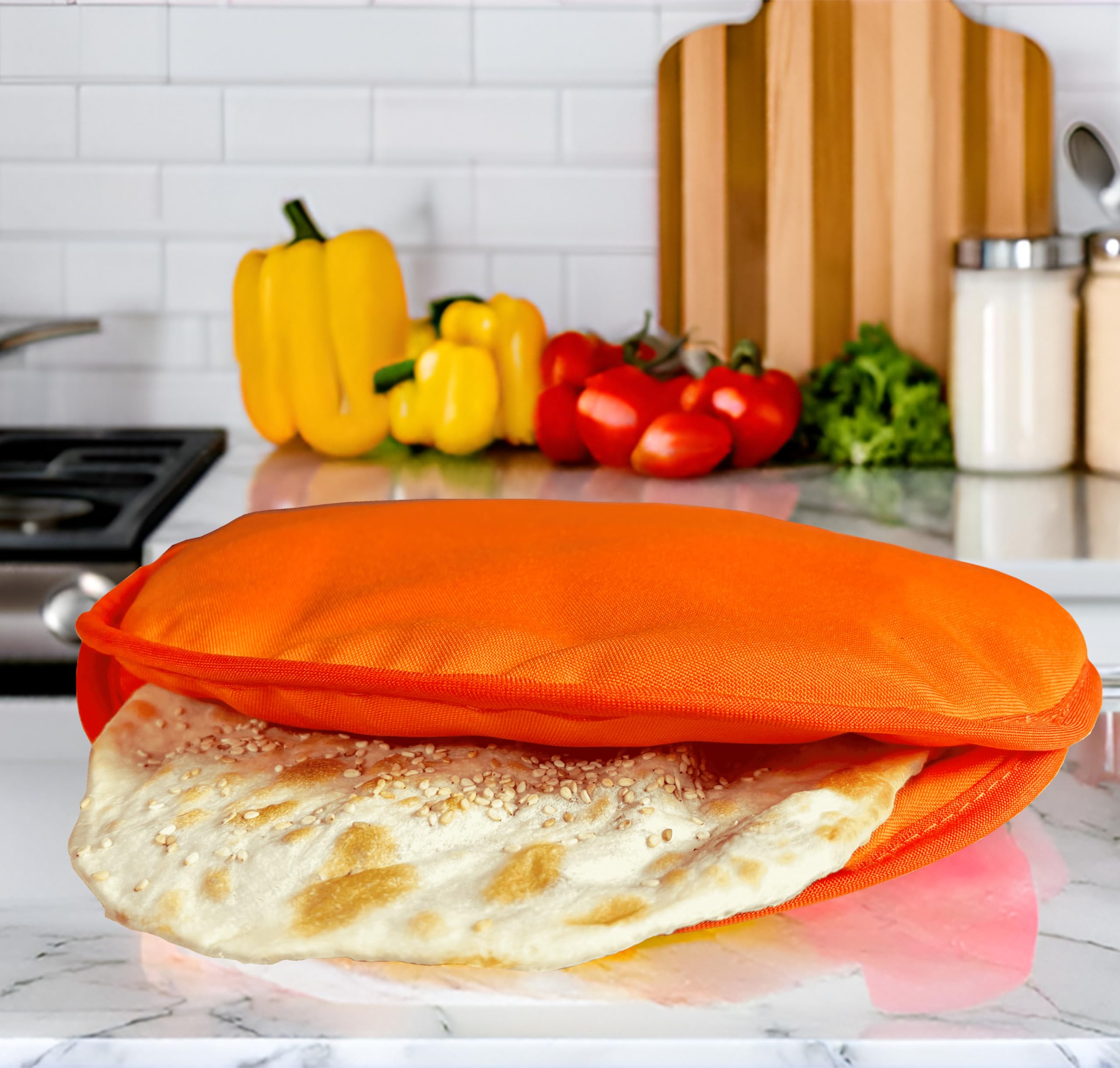 KR. LIF 12 Inch Tortilla Warmer Pouch Microwavable 2 Pack - Bolsa Para Calentar Tortillas Funda TéRmica Para Tortillas Reutilizable