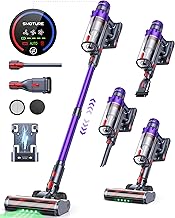 Cordless Vacuum Cleaner, 600W 50KPA 65 Mins Runtime Vacuum Cleaners for Home, Stick Vacuum with Self-Standing, Wall Mount Charging and Intelligent Auto Mode, Handheld Vacuum for Pet Hair/Carpet/Floor