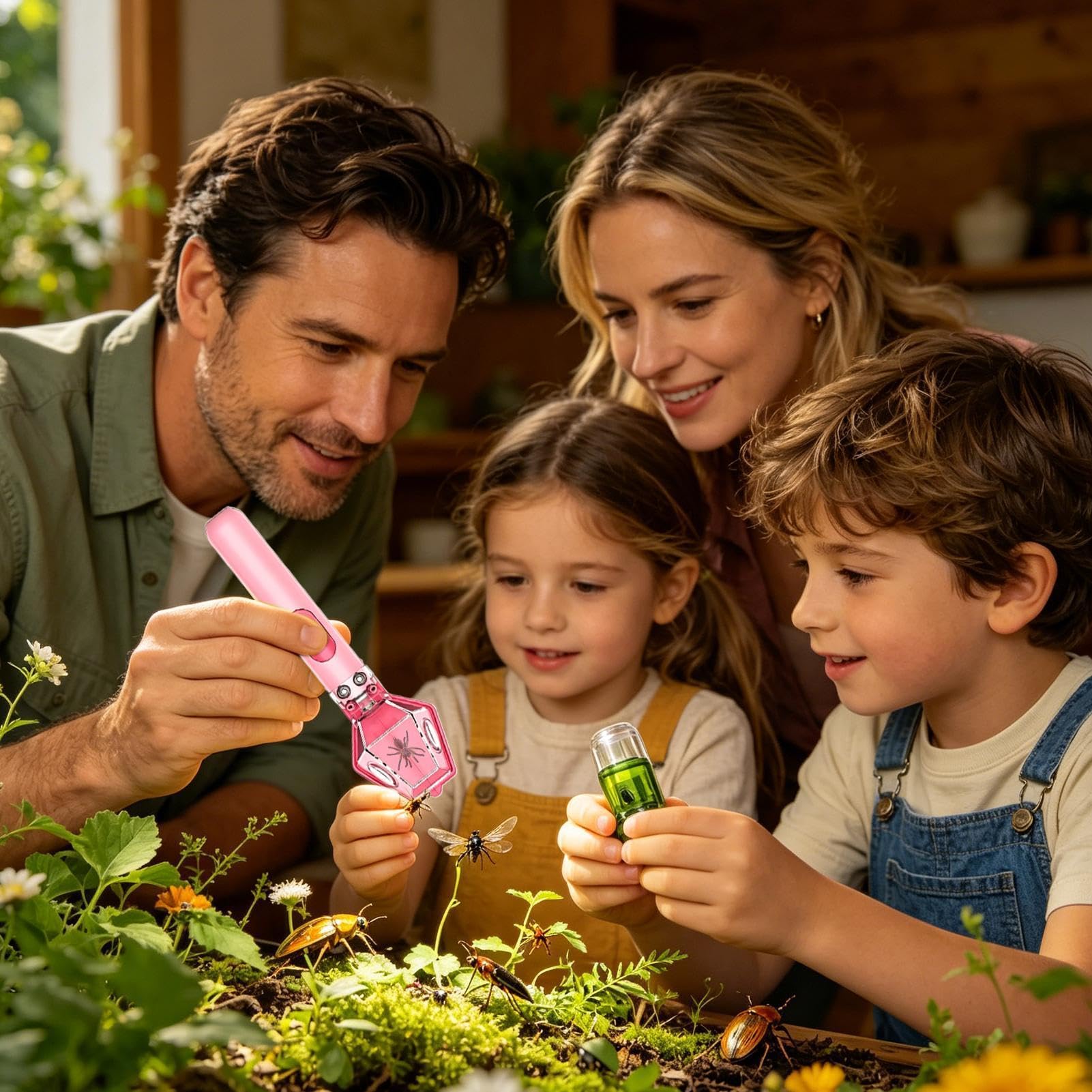 Generisch al aire libre para niños – lupa de 6 aumentos, pedagógico ergonómico, herramienta de exploración al aire libre, para niños de 3 a 15 años, exterior, hogar, jardín, camping,