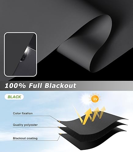 Miniatura 4 de LazBlinds Persiana enrollable sin cordón, persianas opacas para ventanas, tela impermeable con aislamiento térmico, protección UV, persianas