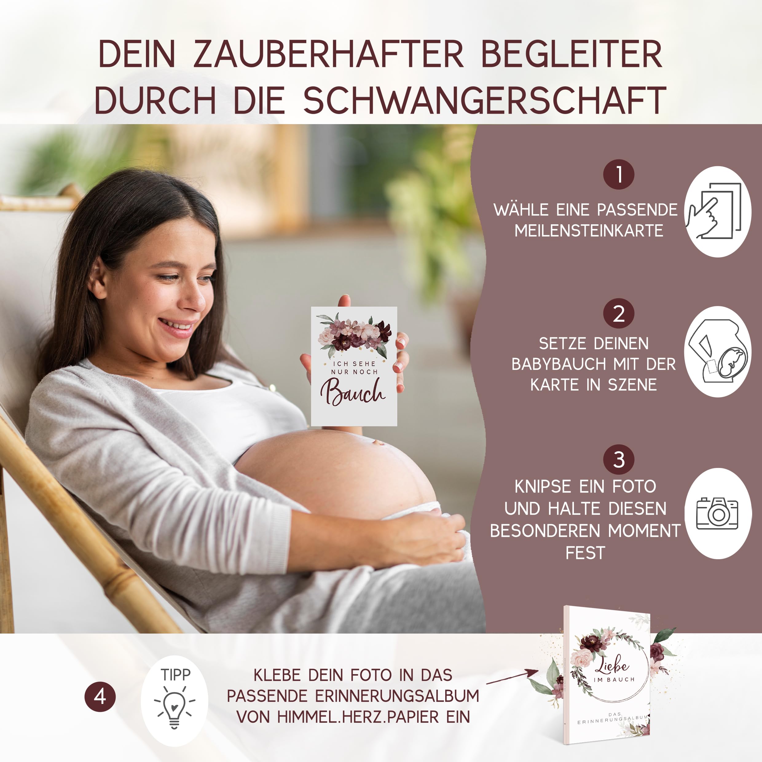 40 Milestone Cards Pregnancy (Personalised + Gift Wrapping Tissue Paper), personalisierbar + Geschenkverpackung - Image 4