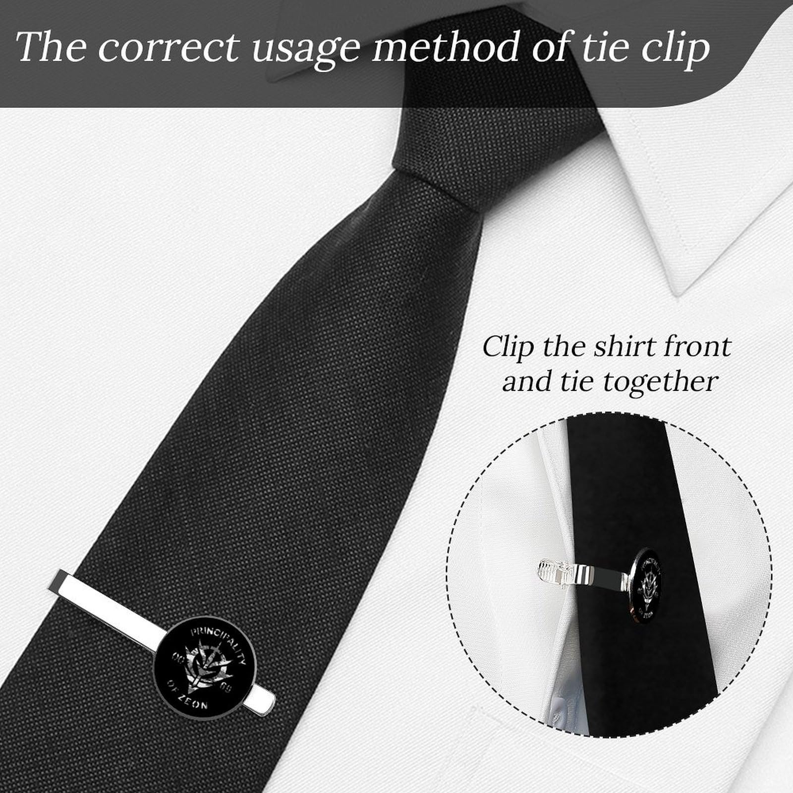 Amazon.co.jp: ネクタイピン 2枚セット ネオ ジオンガンダム タイピン