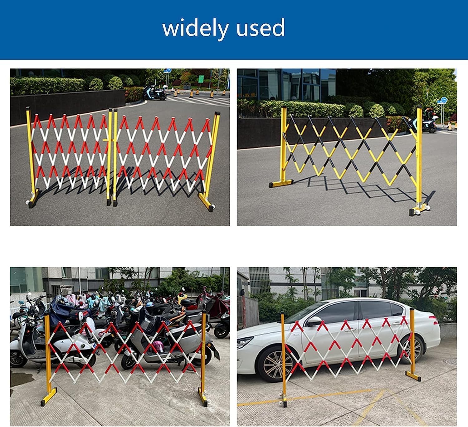 LNNW Wysuwana barykada, barykada dla pieszych Barykada ogrodzenia ruchu na drogach zewnętrznych wysuwane metalowe barykadowe(Giallo,1.2 * 3m)