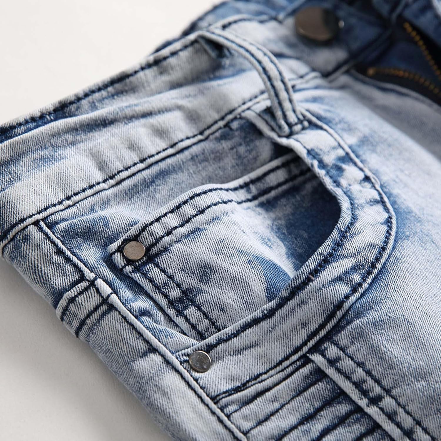 [Shopyruder] ジーンズ メンズ 冬 スリム 大きいサイズ デニムパンツ ストレッチ スキニー ストレート ジーパン おし