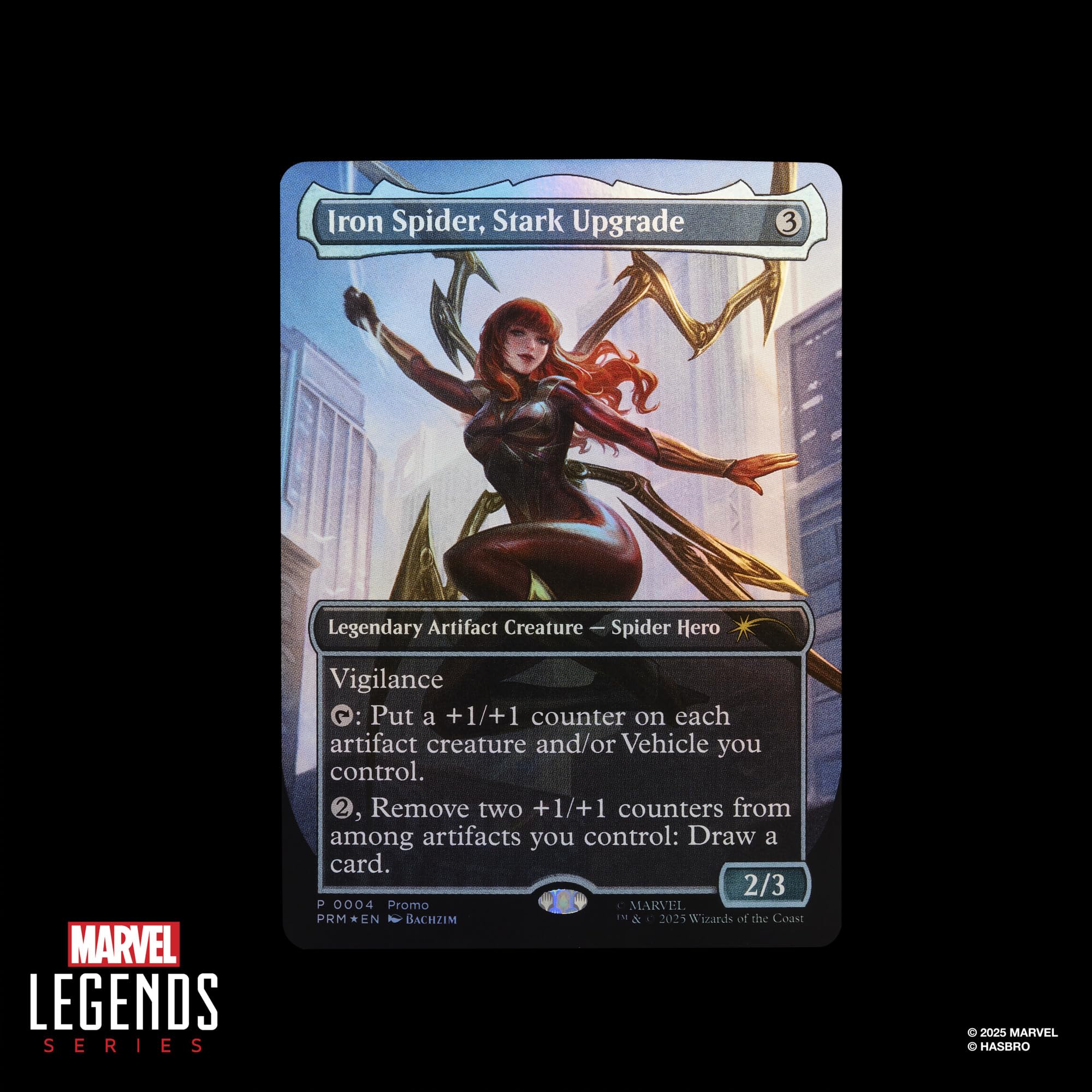 Spider-Man Marvel Legends Series Magic: The Gathering Mary Jane Watson (Iron Spider), figurka 15 cm i ekskluzywna foliowa kolekcjonerska karta do gry karcianej | Iron Spider, 6-calowy, Spider-Man, ekskluzywna foliowa karta kolekcjonerska do gry karcianej