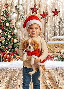 Amazon | Dudaacvt 5x7フィート クリスマス背景幕 写真撮影用